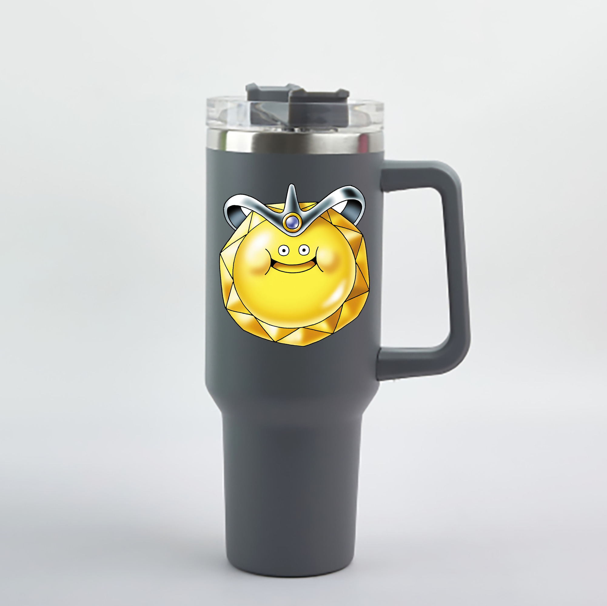 （画像用） ドラゴンクエスト Doragon Kuesuto Dragon Quest 1200mL車用タンブラー - クリスタルステッカー（プラスチックストロー付き）
