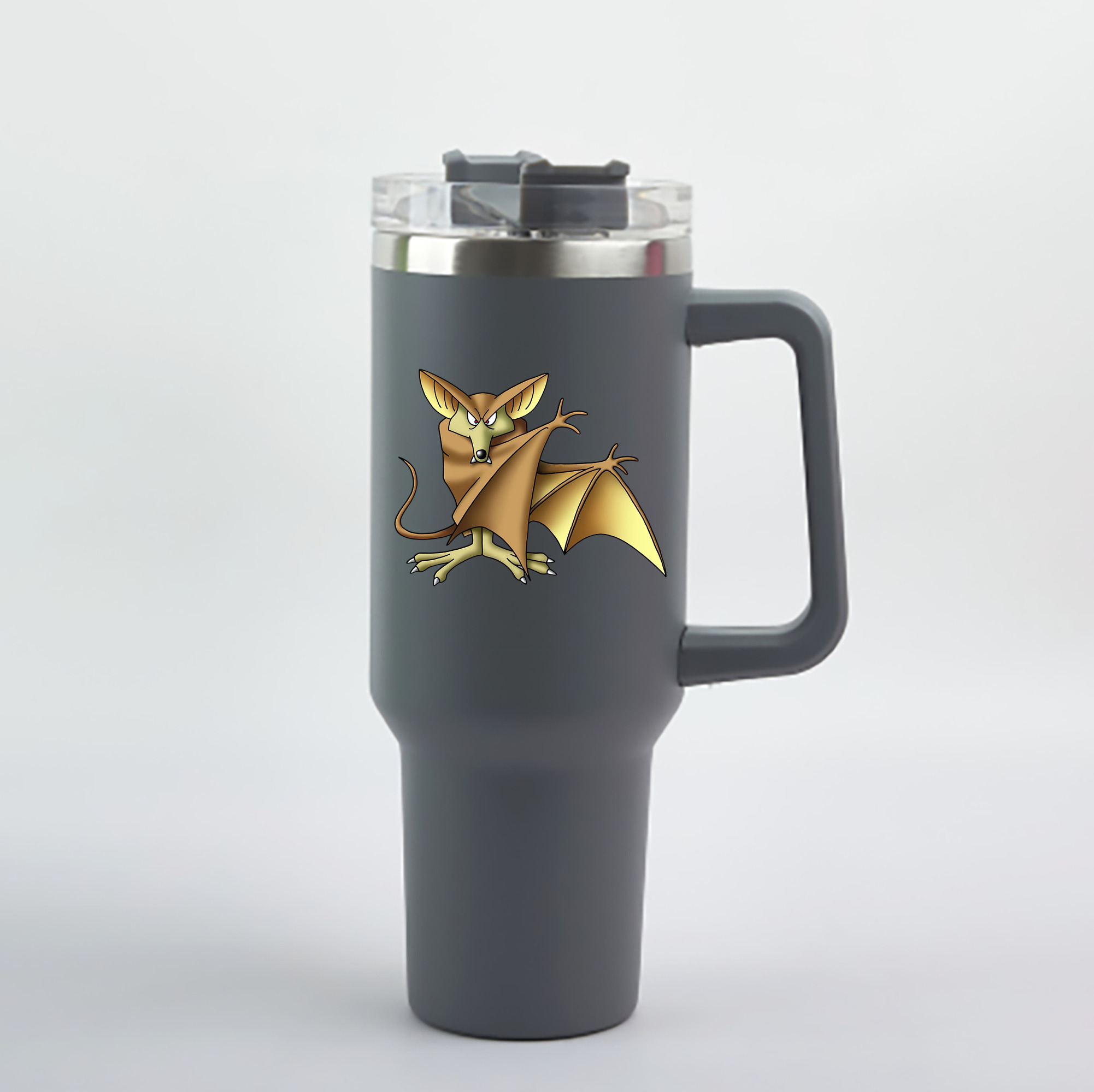 （画像用） ドラゴンクエスト Doragon Kuesuto Dragon Quest 1200mL車用タンブラー - クリスタルステッカー（プラスチックストロー付き）