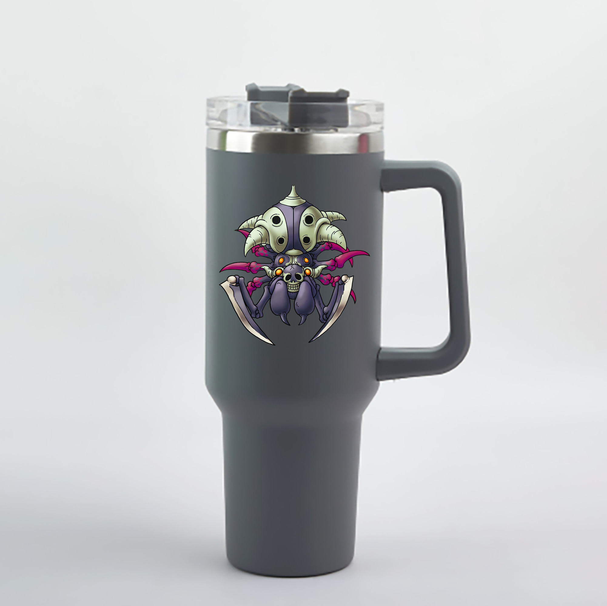 （画像用） ドラゴンクエスト Doragon Kuesuto Dragon Quest 1200mL車用タンブラー - クリスタルステッカー（プラスチックストロー付き）