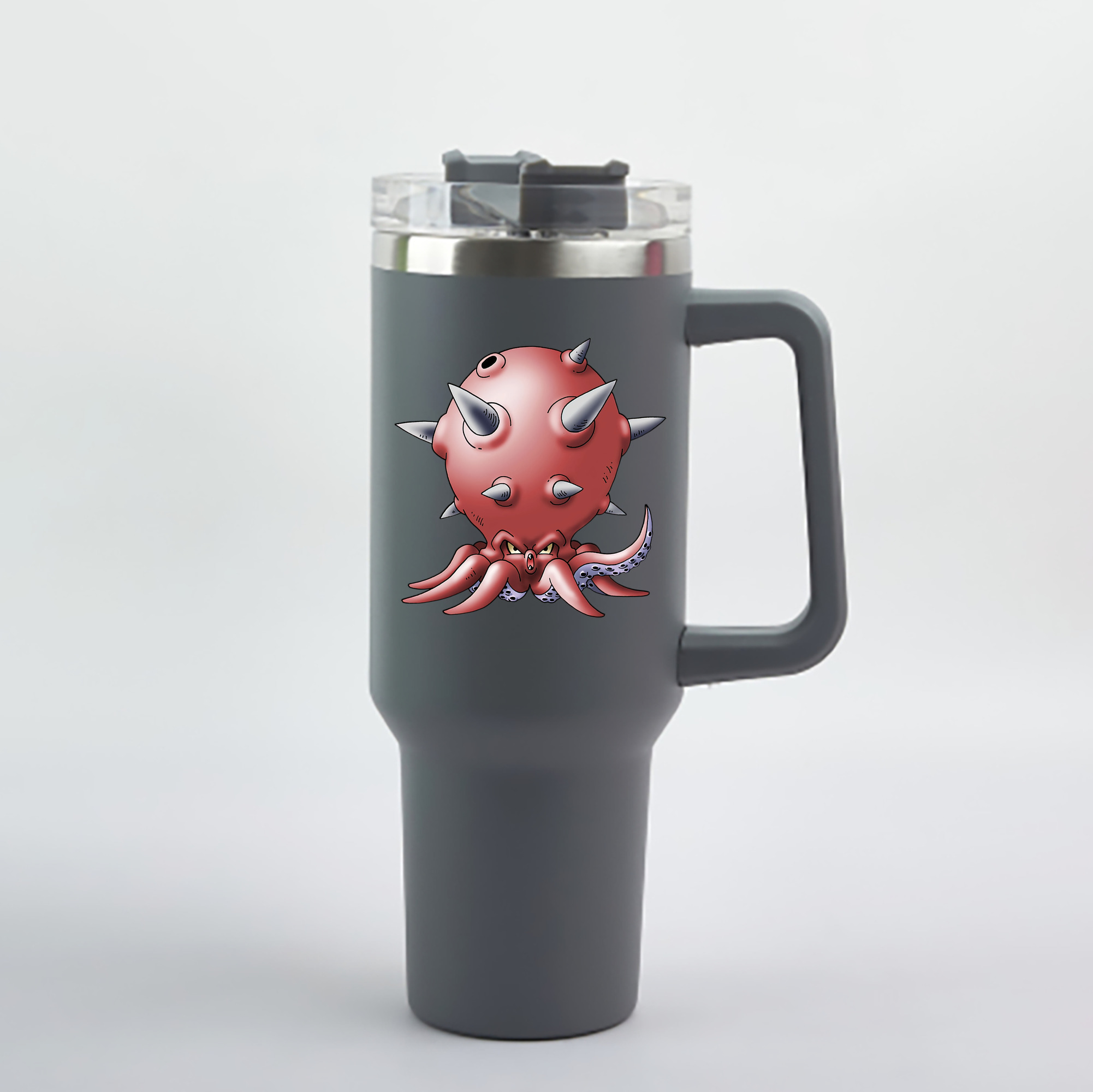 （画像用） ドラゴンクエスト Doragon Kuesuto Dragon Quest 1200mL車用タンブラー - クリスタルステッカー（プラスチックストロー付き）