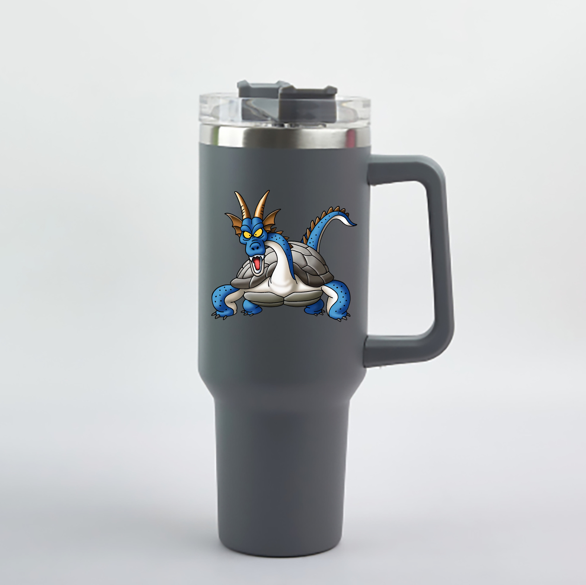 （画像用） ドラゴンクエスト Doragon Kuesuto Dragon Quest 1200mL車用タンブラー - クリスタルステッカー（プラスチックストロー付き）