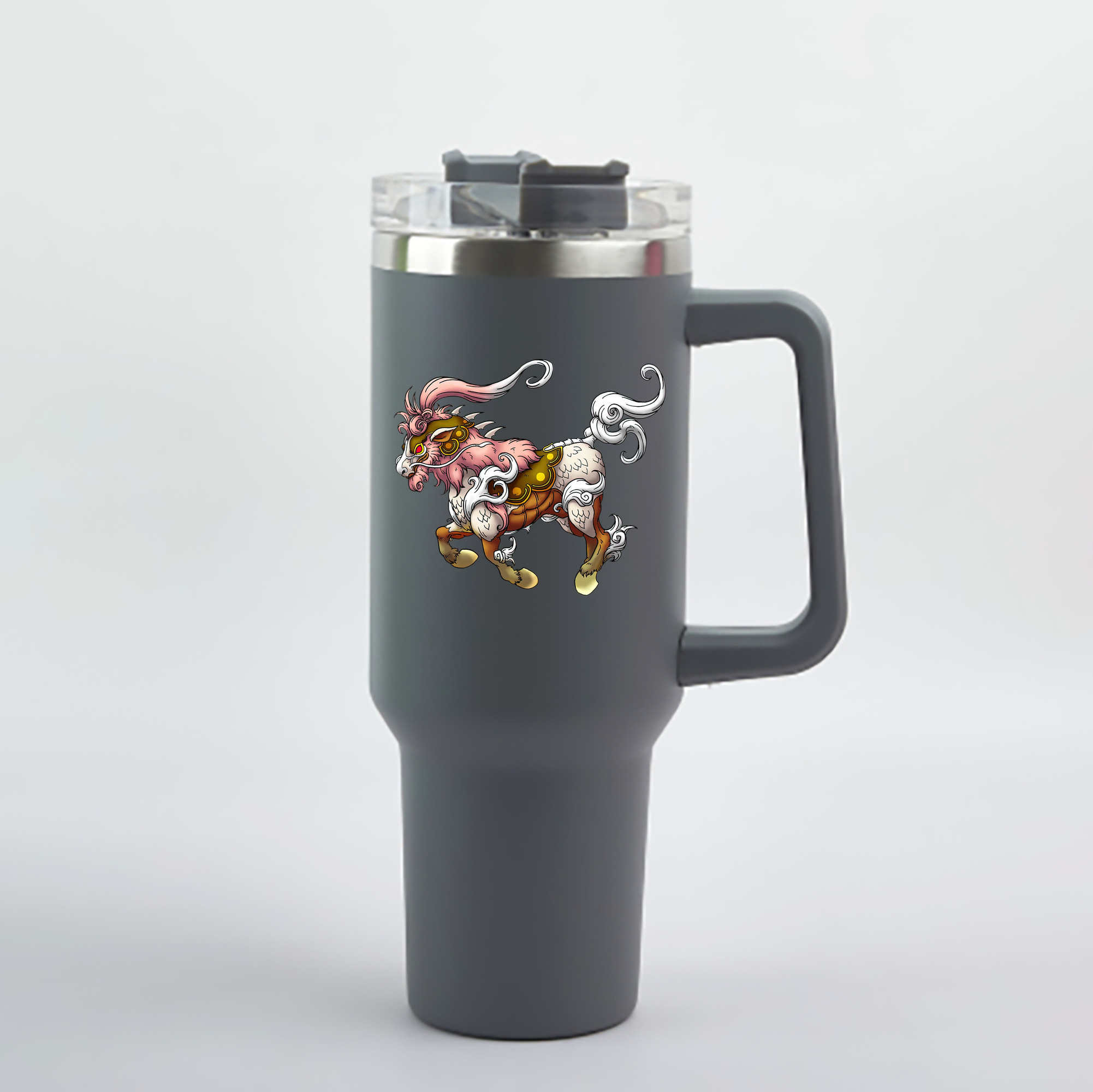 （画像用） ドラゴンクエスト Doragon Kuesuto Dragon Quest 1200mL車用タンブラー - クリスタルステッカー（プラスチックストロー付き）