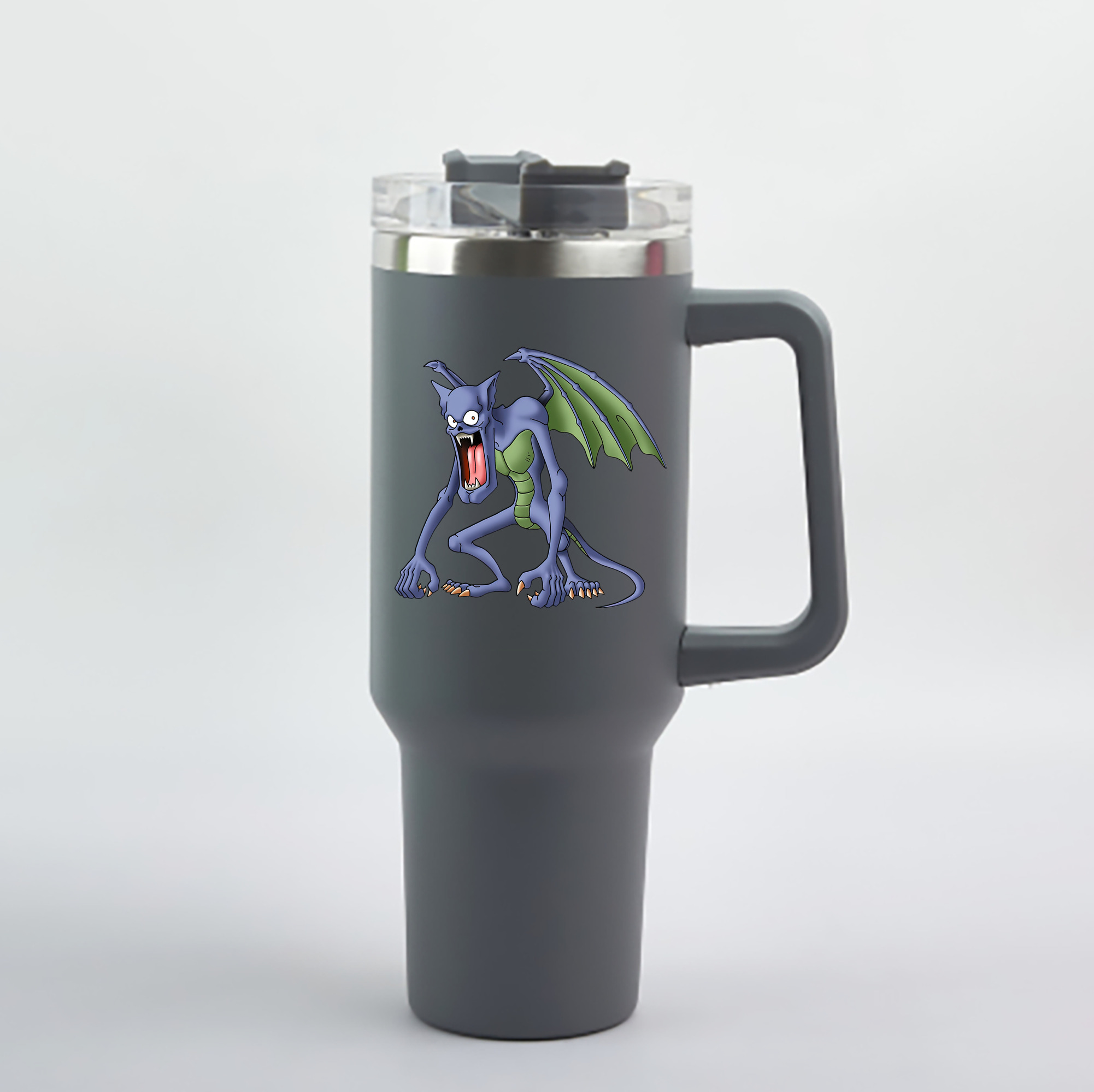 （画像用） ドラゴンクエスト Doragon Kuesuto Dragon Quest 1200mL車用タンブラー - クリスタルステッカー（プラスチックストロー付き）