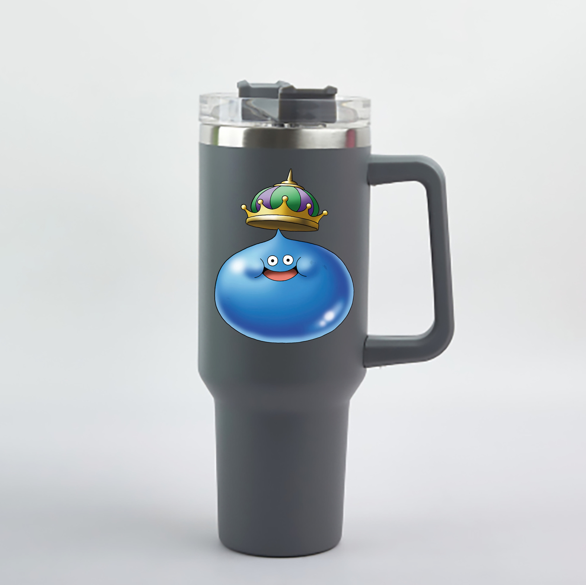 （画像用） ドラゴンクエスト Doragon Kuesuto Dragon Quest 1200mL車用タンブラー - クリスタルステッカー（プラスチックストロー付き）