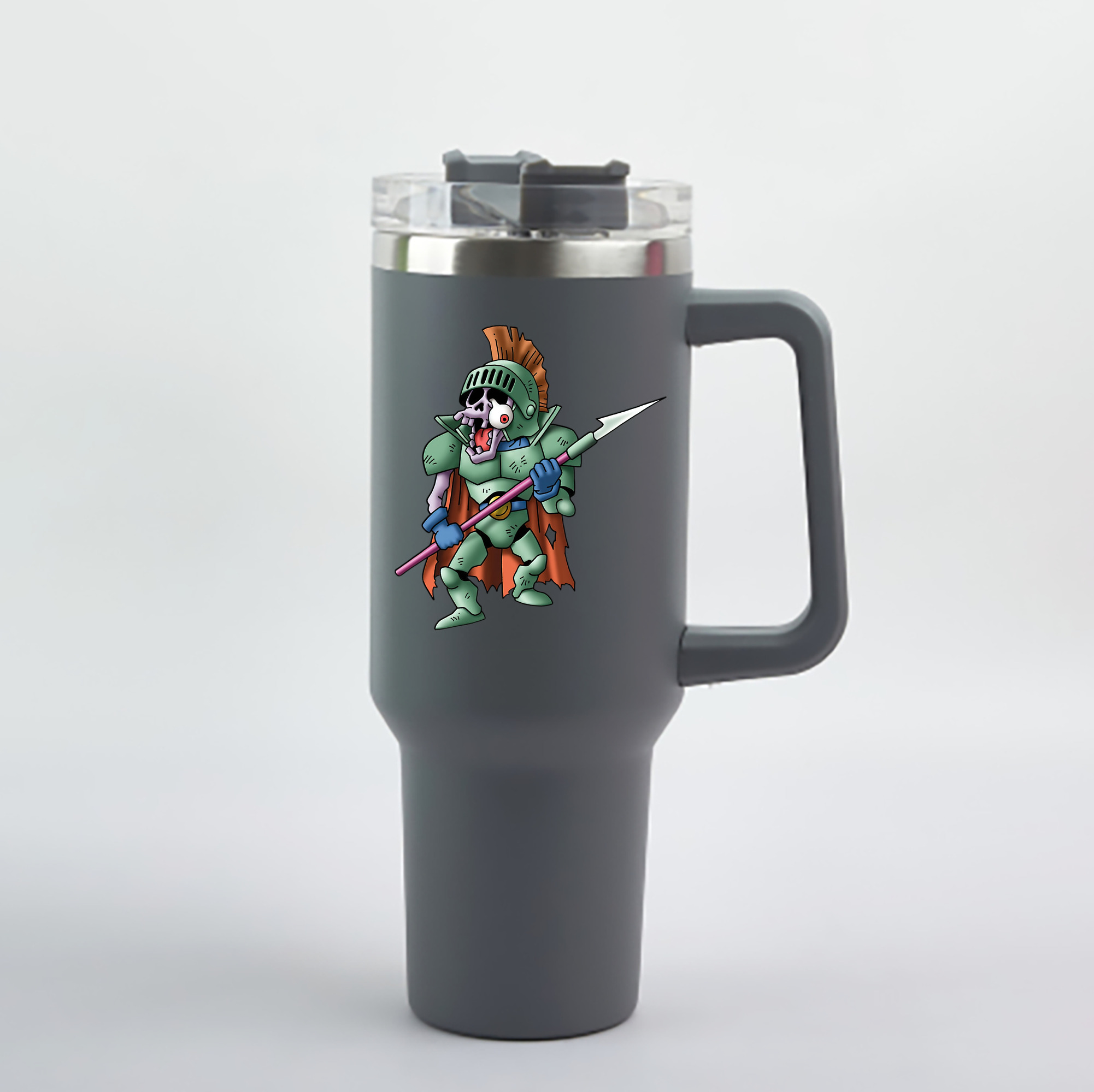 （画像用） ドラゴンクエスト Doragon Kuesuto Dragon Quest 1200mL車用タンブラー - クリスタルステッカー（プラスチックストロー付き）