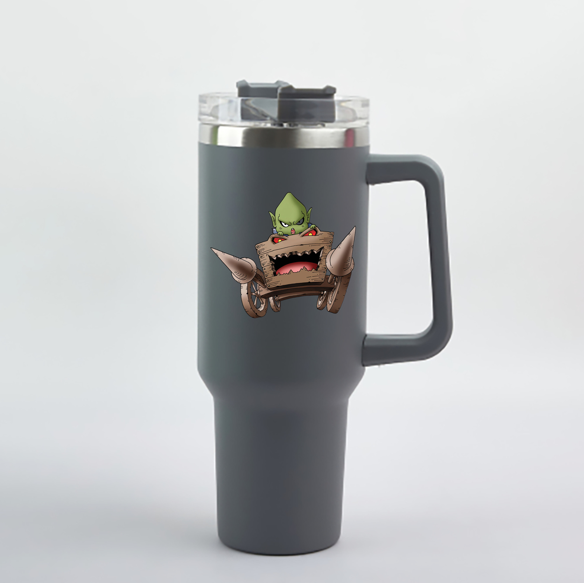 （画像用） ドラゴンクエスト Doragon Kuesuto Dragon Quest 1200mL車用タンブラー - クリスタルステッカー（プラスチックストロー付き）