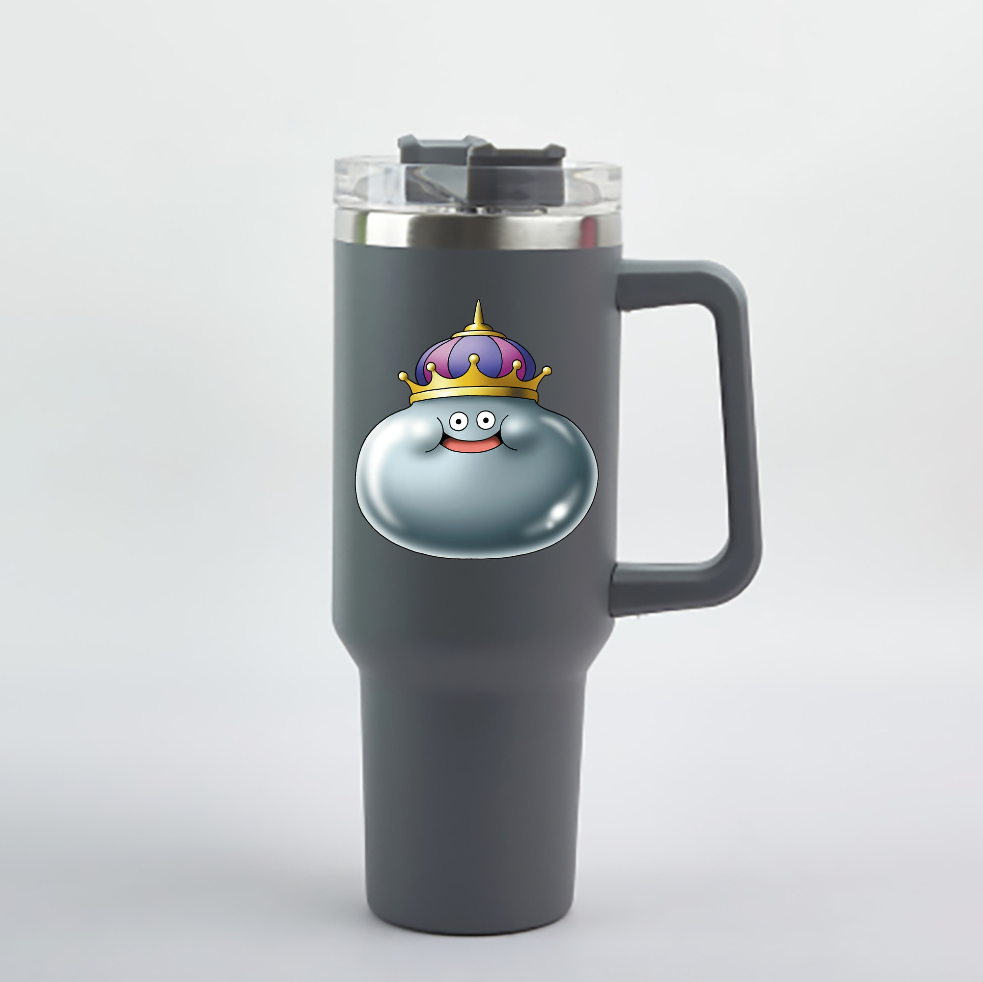 （画像用） ドラゴンクエスト Doragon Kuesuto Dragon Quest 1200mL車用タンブラー - クリスタルステッカー（プラスチックストロー付き）