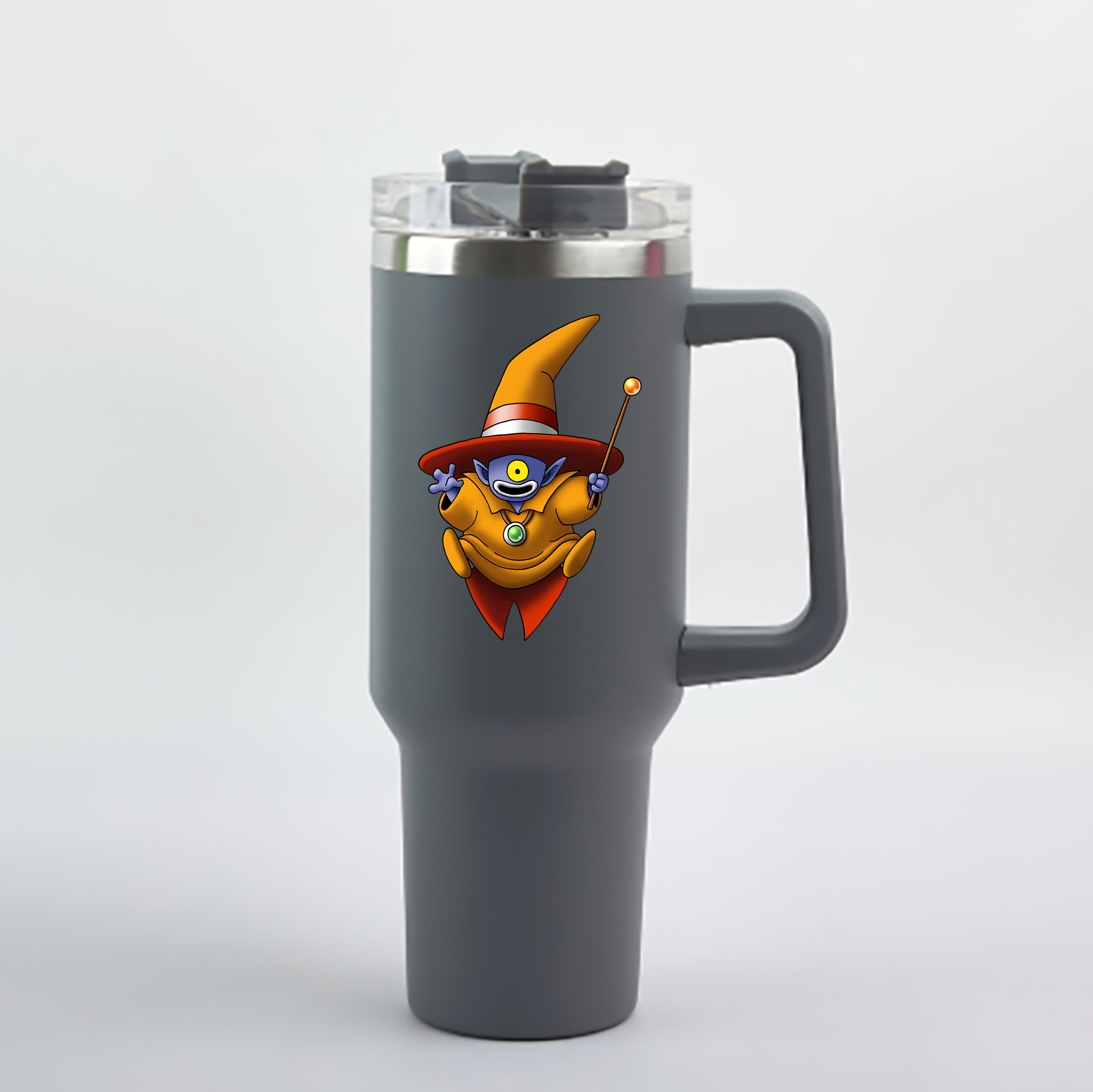 （画像用） ドラゴンクエスト Doragon Kuesuto Dragon Quest 1200mL車用タンブラー - クリスタルステッカー（プラスチックストロー付き）