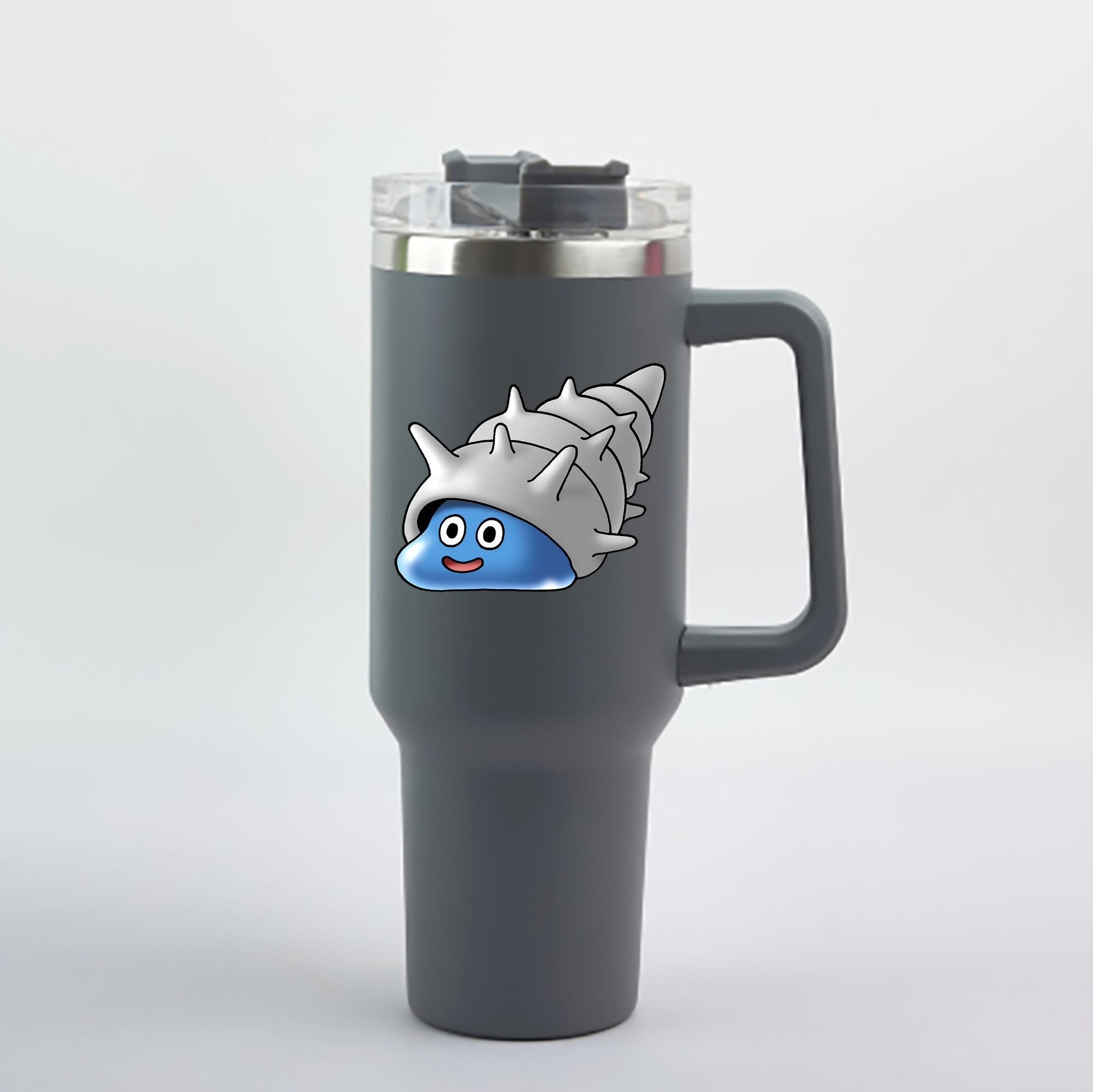 （画像用） ドラゴンクエスト Doragon Kuesuto Dragon Quest 1200mL車用タンブラー - クリスタルステッカー（プラスチックストロー付き）