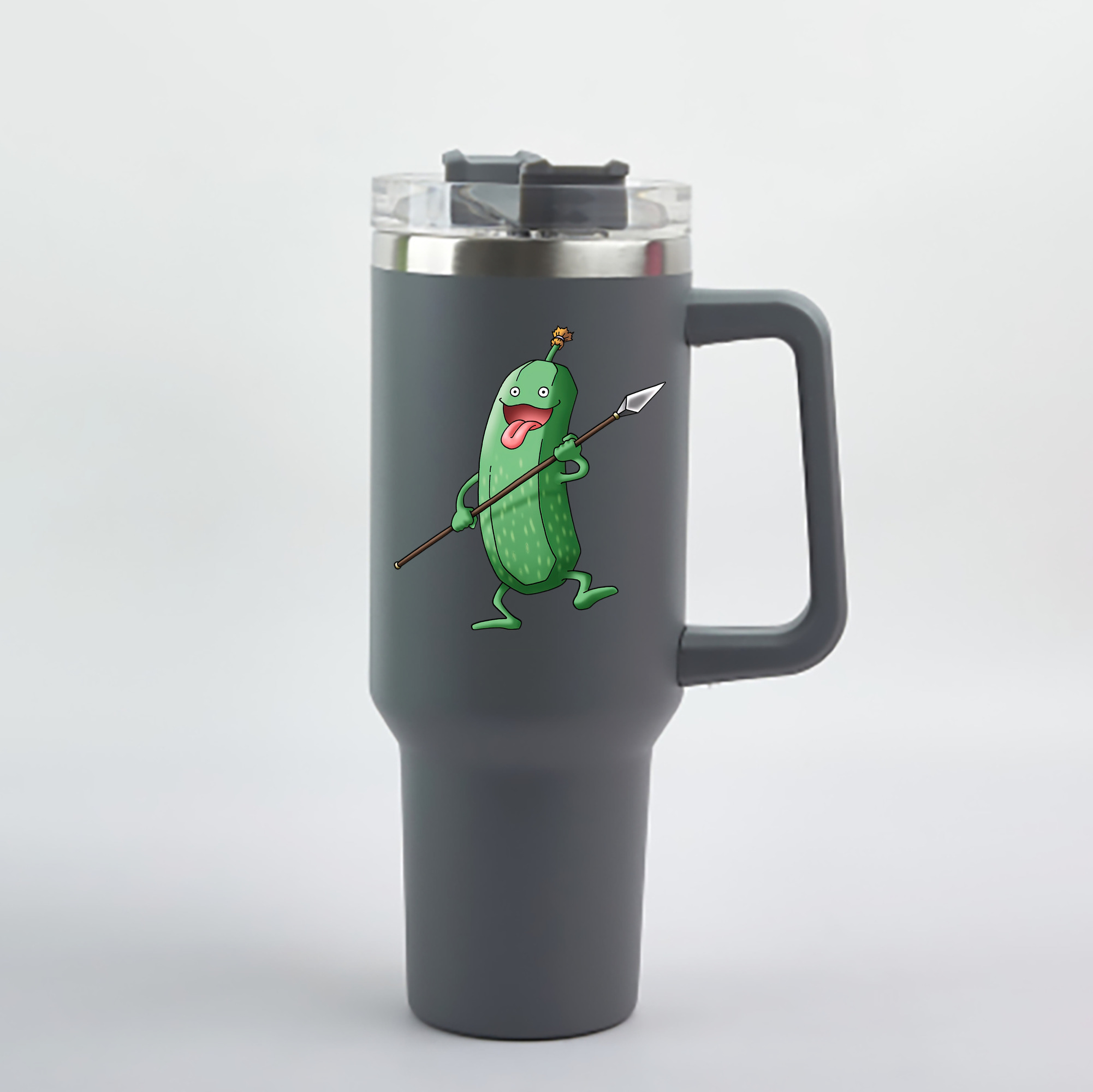 （画像用） ドラゴンクエスト Doragon Kuesuto Dragon Quest 1200mL車用タンブラー - クリスタルステッカー（プラスチックストロー付き）