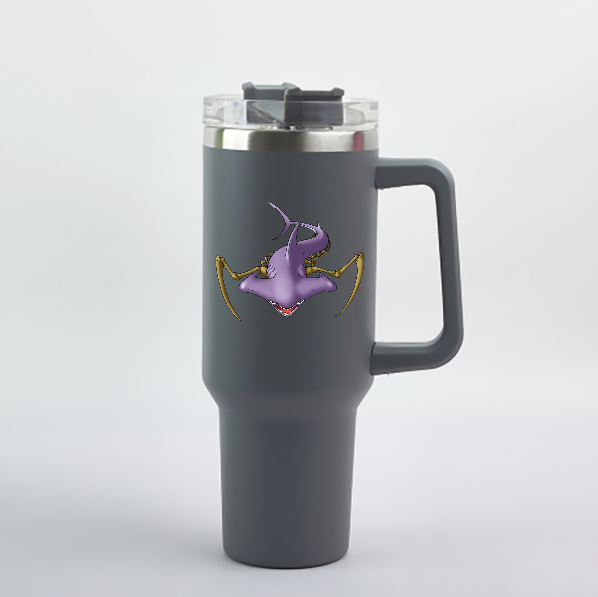 （画像用） ドラゴンクエスト Doragon Kuesuto Dragon Quest 1200mL車用タンブラー - クリスタルステッカー（プラスチックストロー付き）