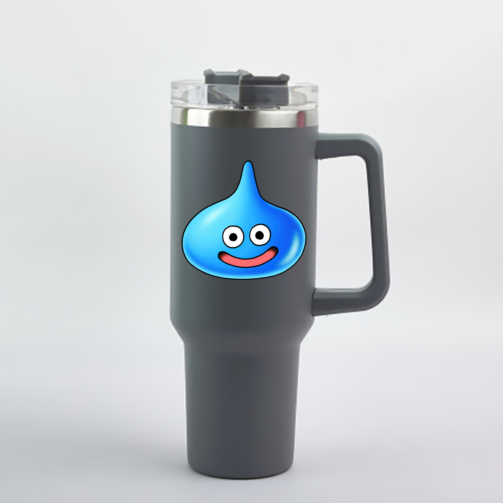 （画像用） ドラゴンクエスト Doragon Kuesuto Dragon Quest 1200mL車用タンブラー - クリスタルステッカー（プラスチックストロー付き）
