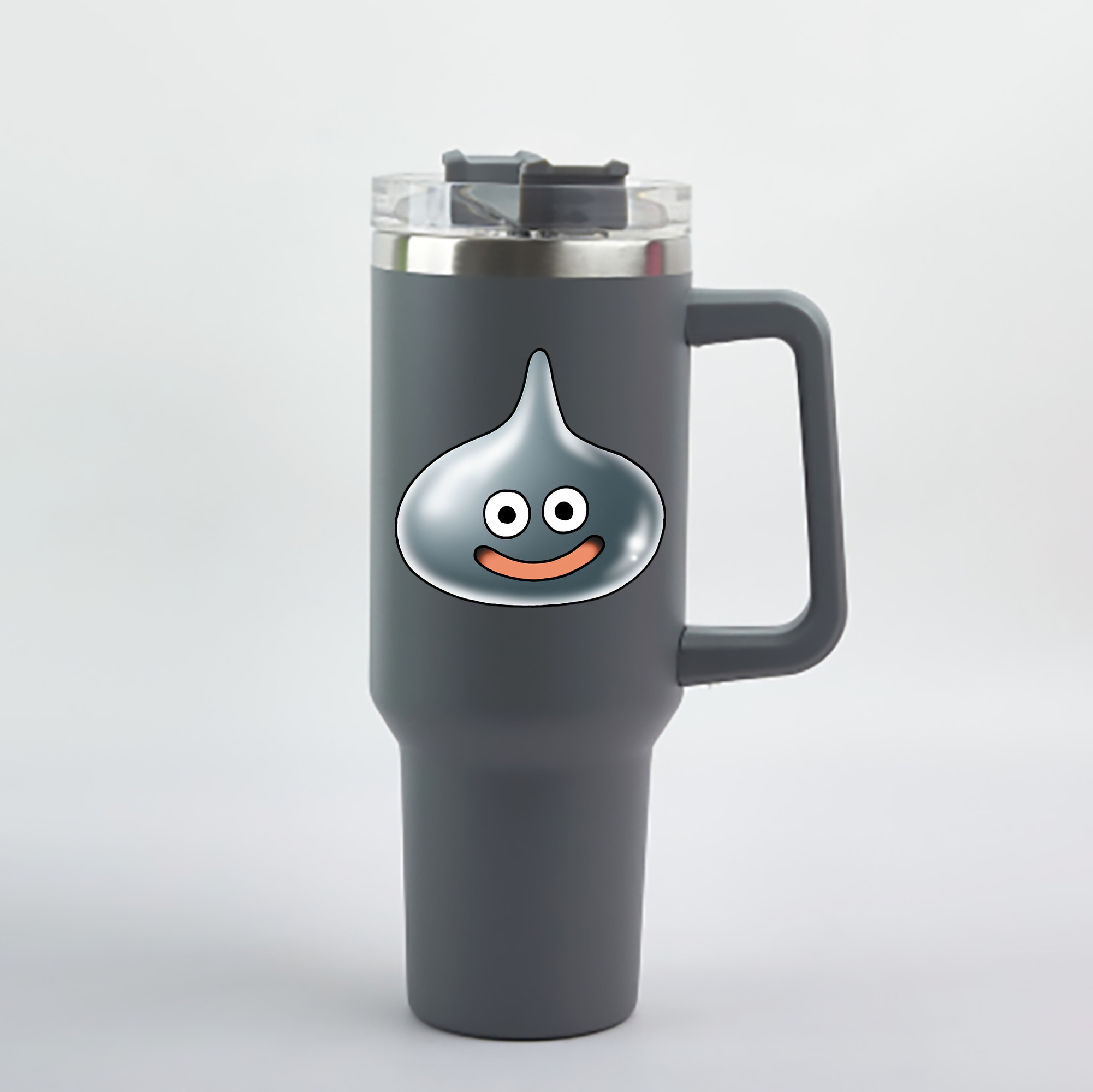 （画像用） ドラゴンクエスト Doragon Kuesuto Dragon Quest 1200mL車用タンブラー - クリスタルステッカー（プラスチックストロー付き）