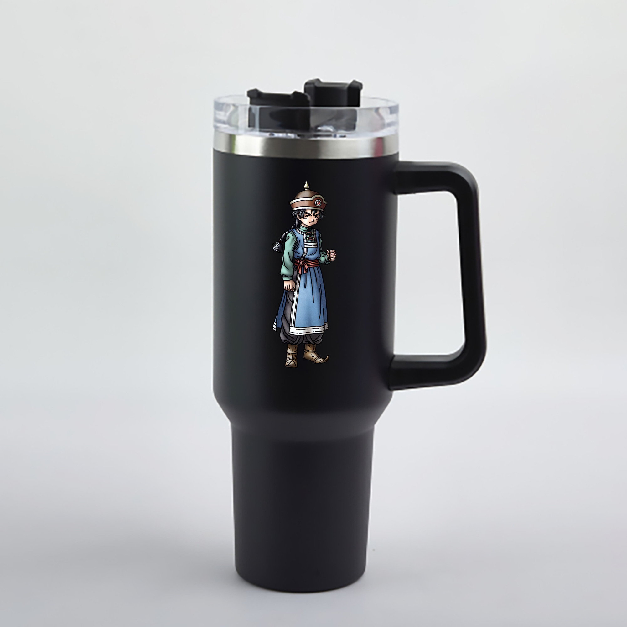 （画像用） ドラゴンクエスト Doragon Kuesuto Dragon Quest 1200mL車用タンブラー - クリスタルステッカー（プラスチックストロー付き）