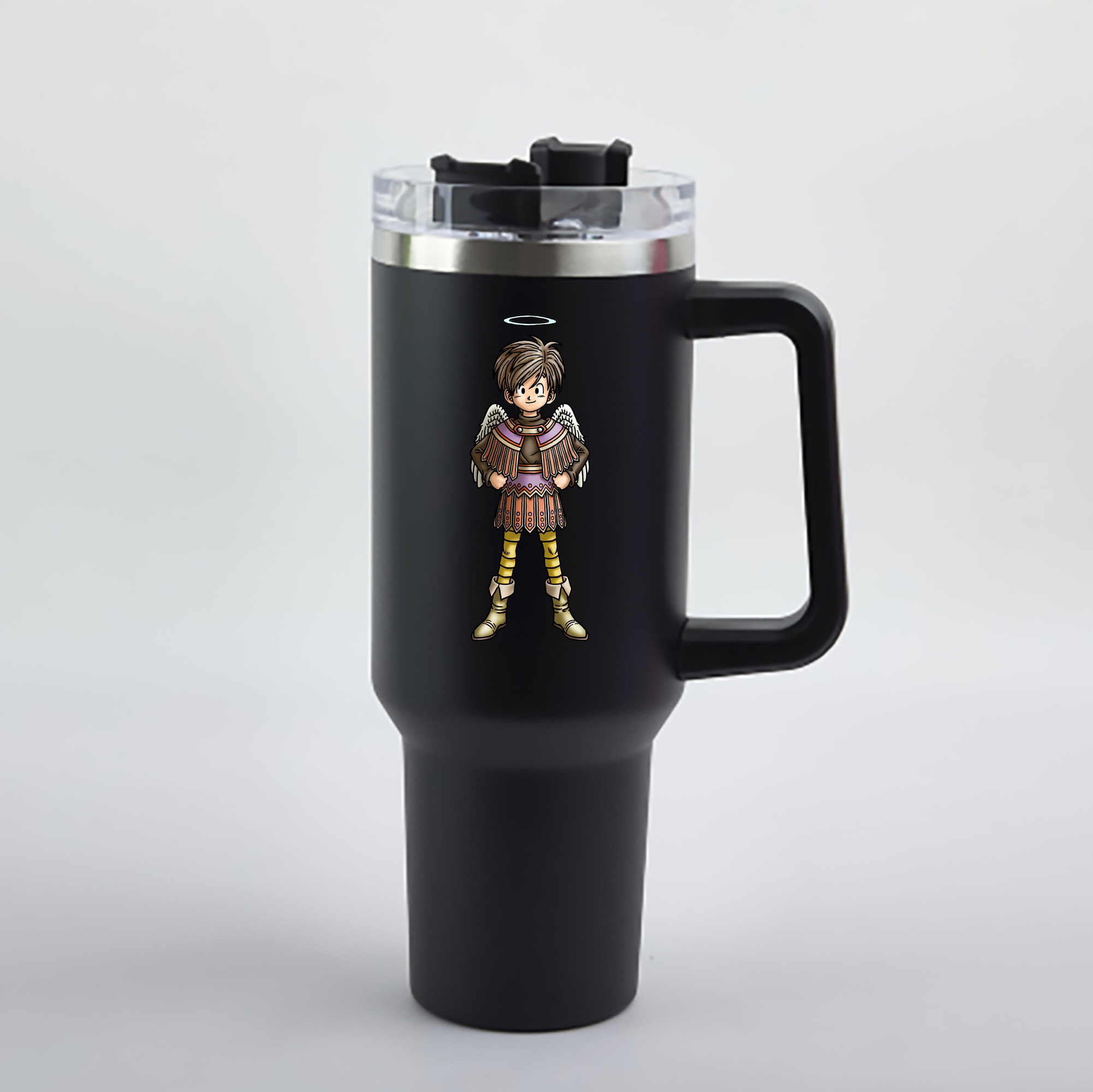 （画像用） ドラゴンクエスト Doragon Kuesuto Dragon Quest 1200mL車用タンブラー - クリスタルステッカー（プラスチックストロー付き）