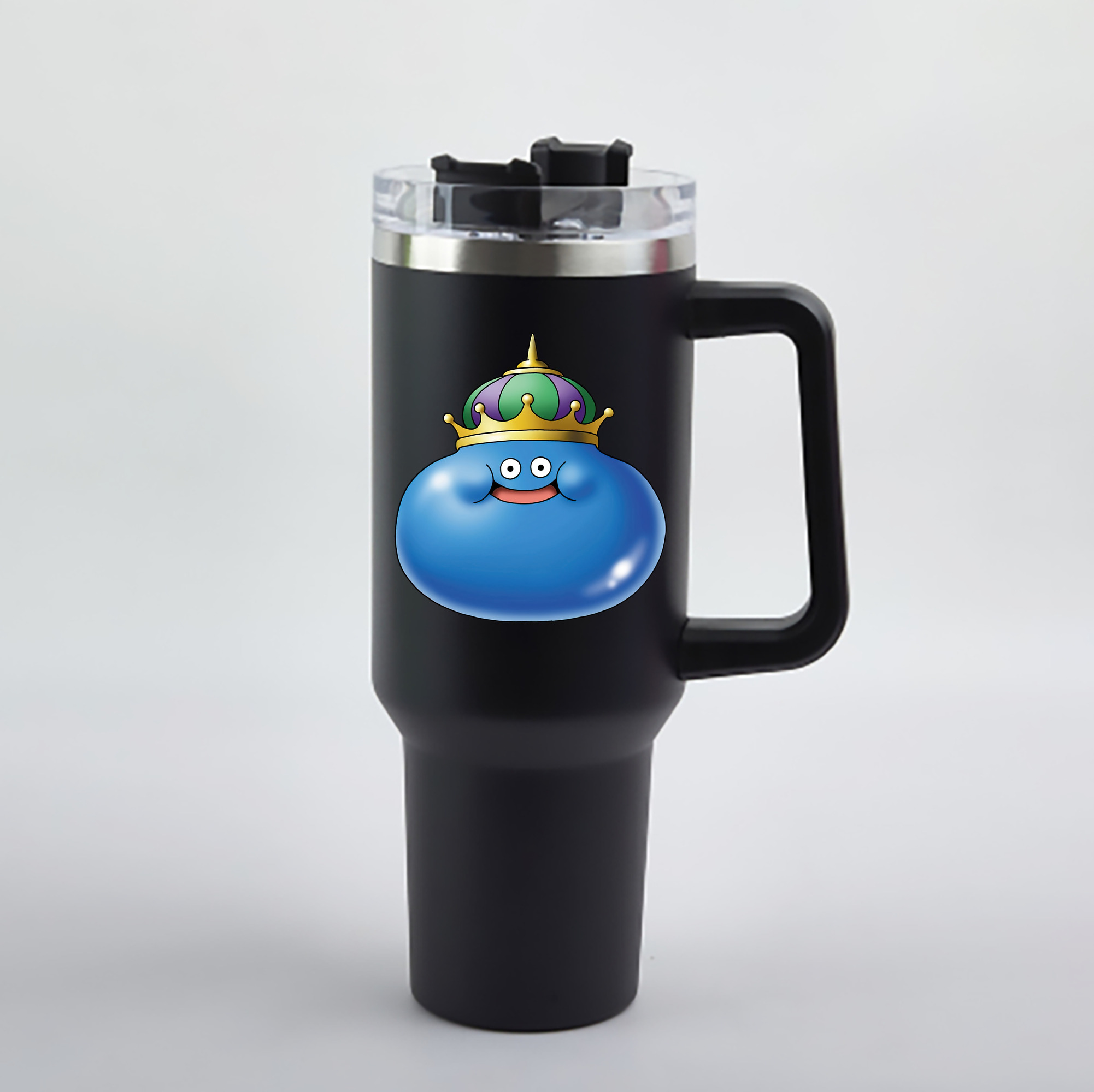 （画像用） ドラゴンクエスト Doragon Kuesuto Dragon Quest 1200mL車用タンブラー - クリスタルステッカー（プラスチックストロー付き）
