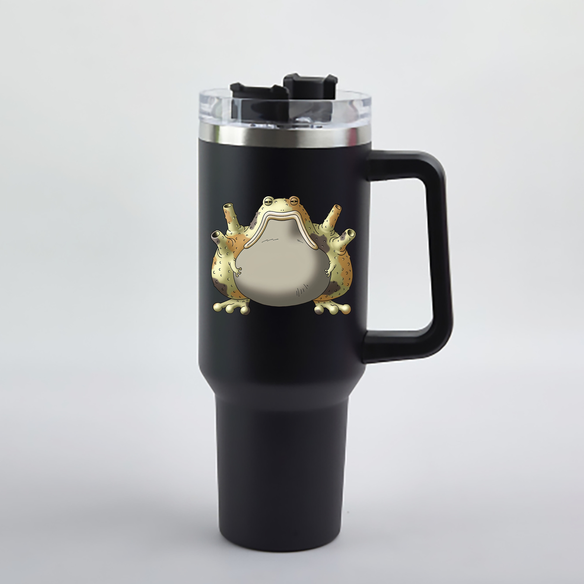 （画像用） ドラゴンクエスト Doragon Kuesuto Dragon Quest 1200mL車用タンブラー - クリスタルステッカー（プラスチックストロー付き）