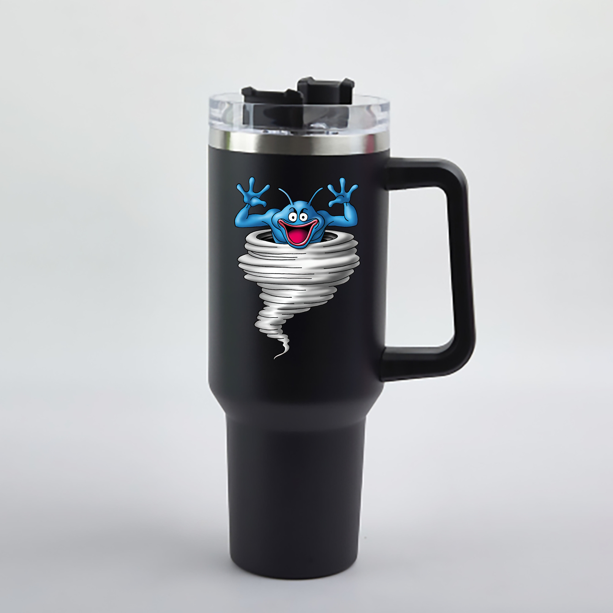 （画像用） ドラゴンクエスト Doragon Kuesuto Dragon Quest 1200mL車用タンブラー - クリスタルステッカー（プラスチックストロー付き）