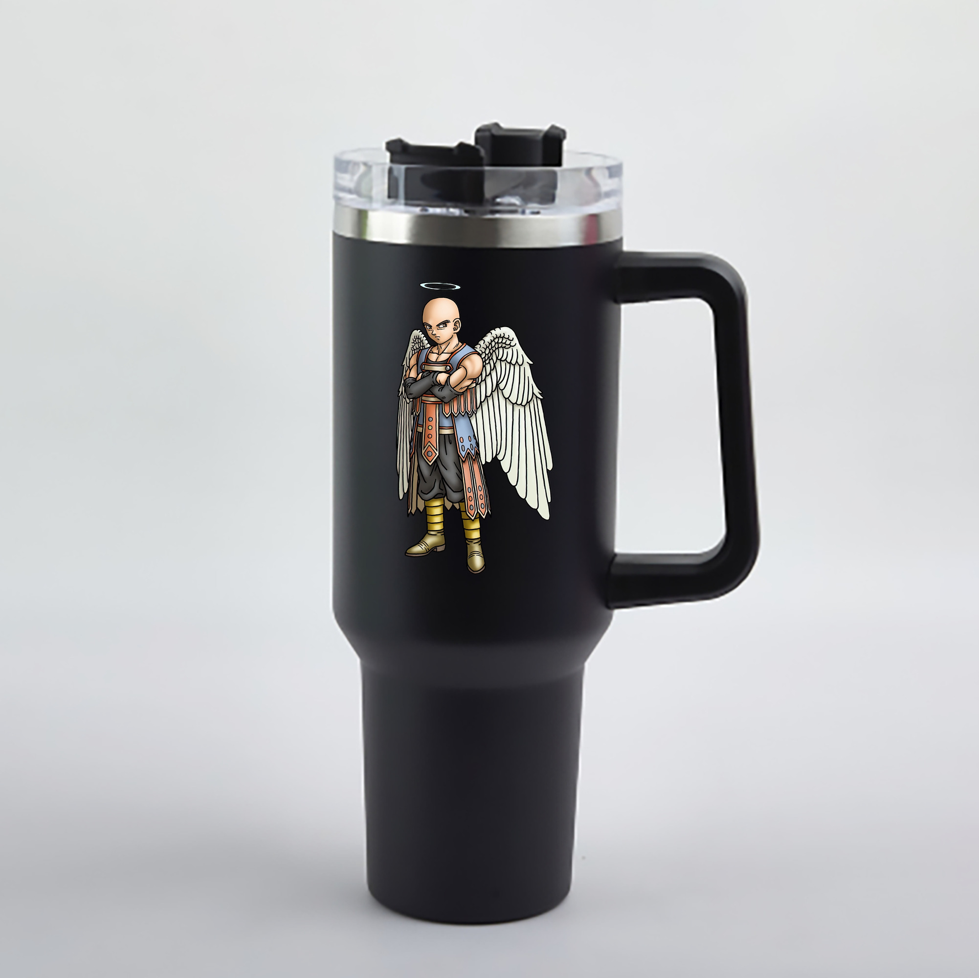 （画像用） ドラゴンクエスト Doragon Kuesuto Dragon Quest 1200mL車用タンブラー - クリスタルステッカー（プラスチックストロー付き）