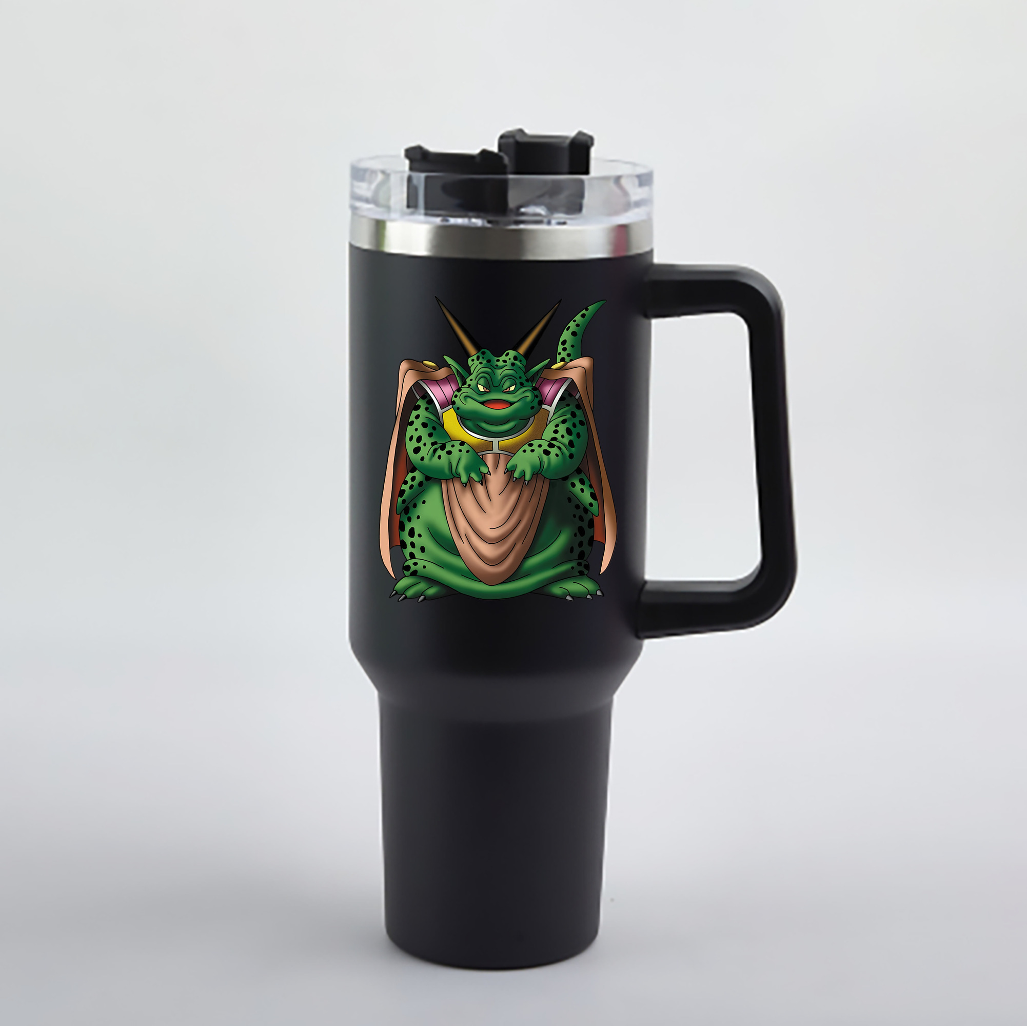 （画像用） ドラゴンクエスト Doragon Kuesuto Dragon Quest 1200mL車用タンブラー - クリスタルステッカー（プラスチックストロー付き）