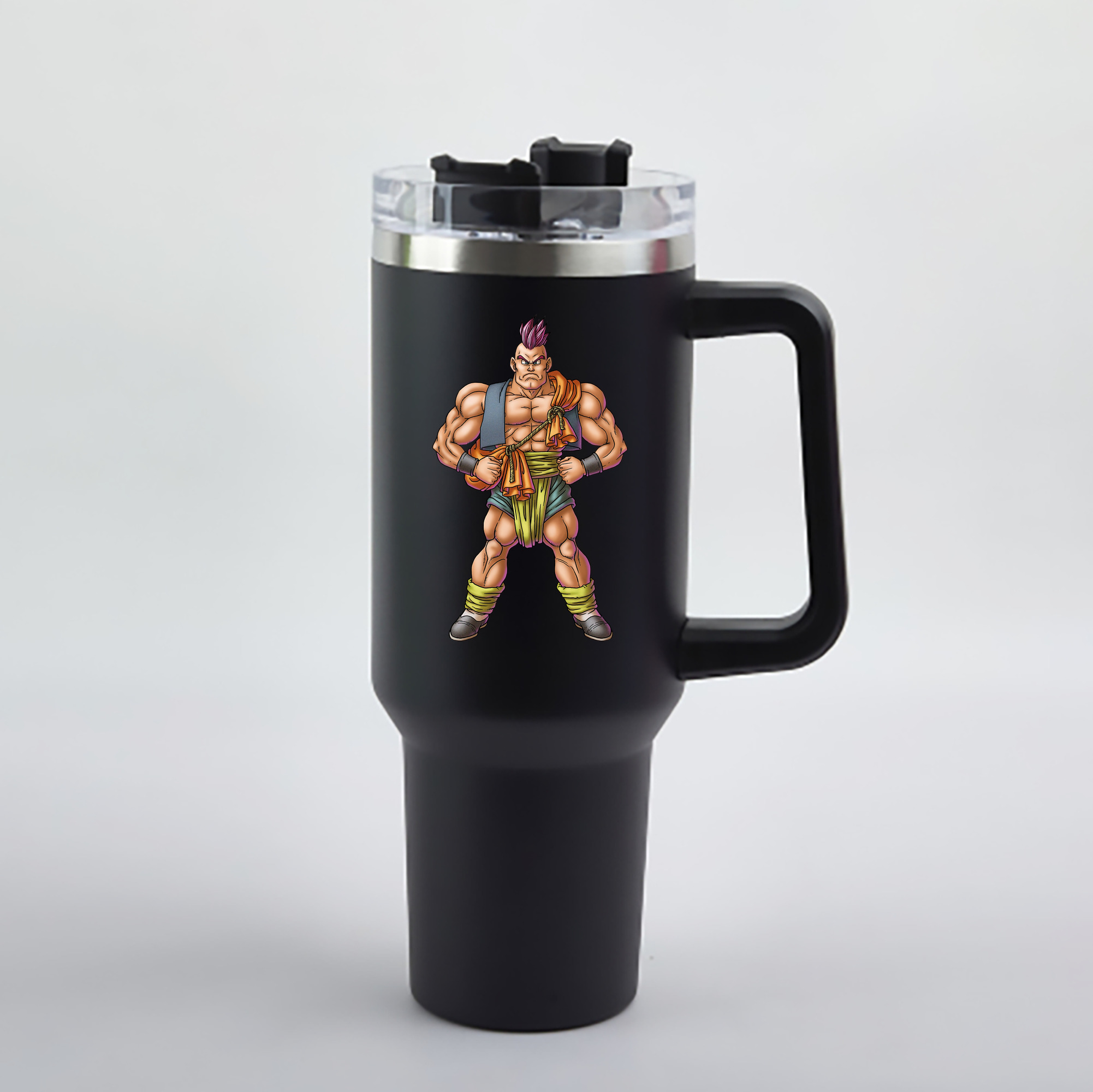 （画像用） ドラゴンクエスト Doragon Kuesuto Dragon Quest 1200mL車用タンブラー - クリスタルステッカー（プラスチックストロー付き）