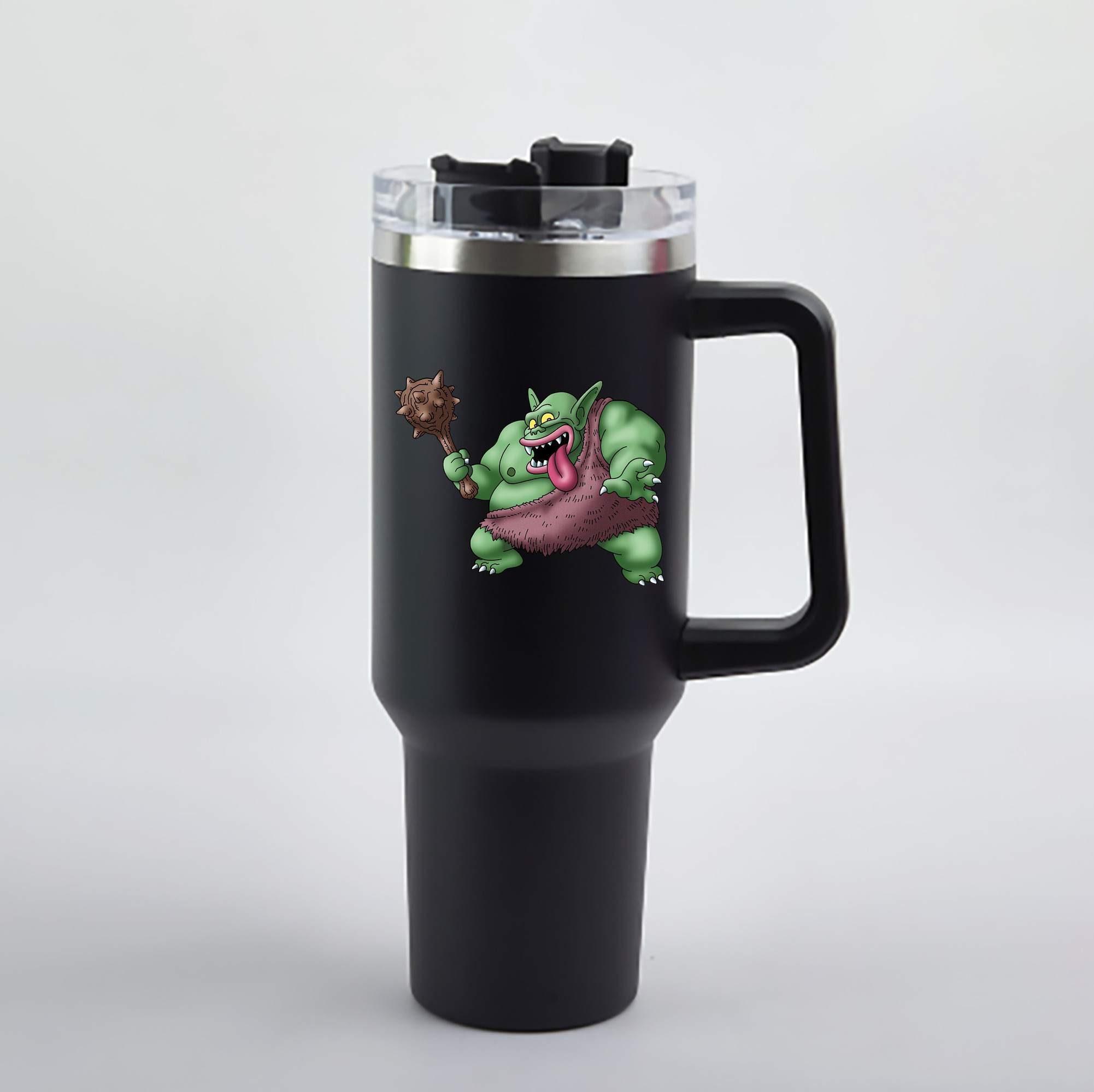 （画像用） ドラゴンクエスト Doragon Kuesuto Dragon Quest 1200mL車用タンブラー - クリスタルステッカー（プラスチックストロー付き）