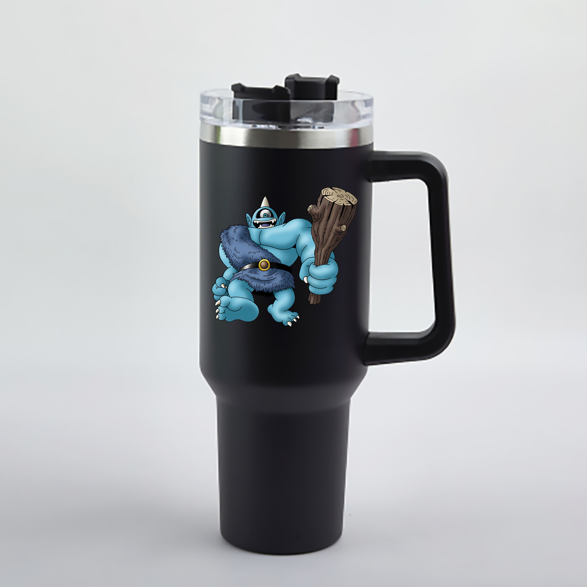 （画像用） ドラゴンクエスト Doragon Kuesuto Dragon Quest 1200mL車用タンブラー - クリスタルステッカー（プラスチックストロー付き）