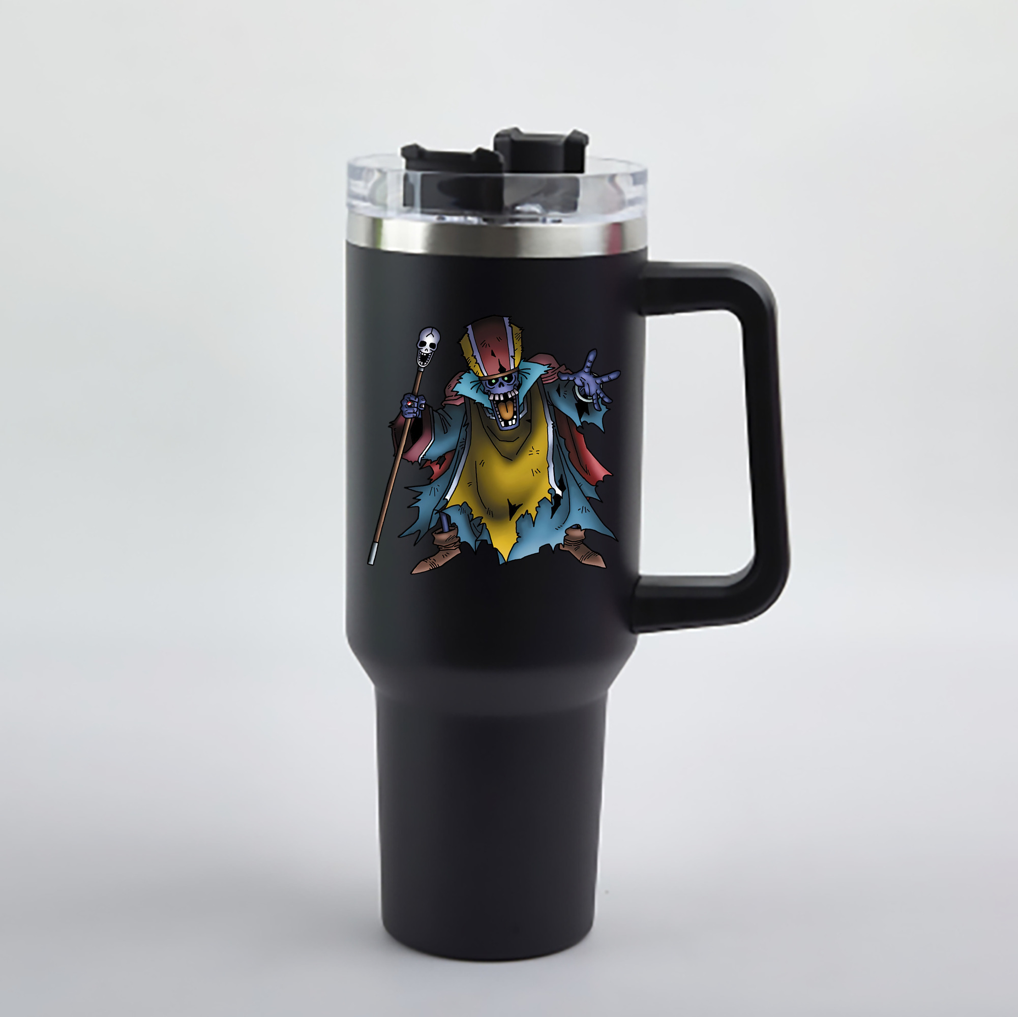 （画像用） ドラゴンクエスト Doragon Kuesuto Dragon Quest 1200mL車用タンブラー - クリスタルステッカー（プラスチックストロー付き）