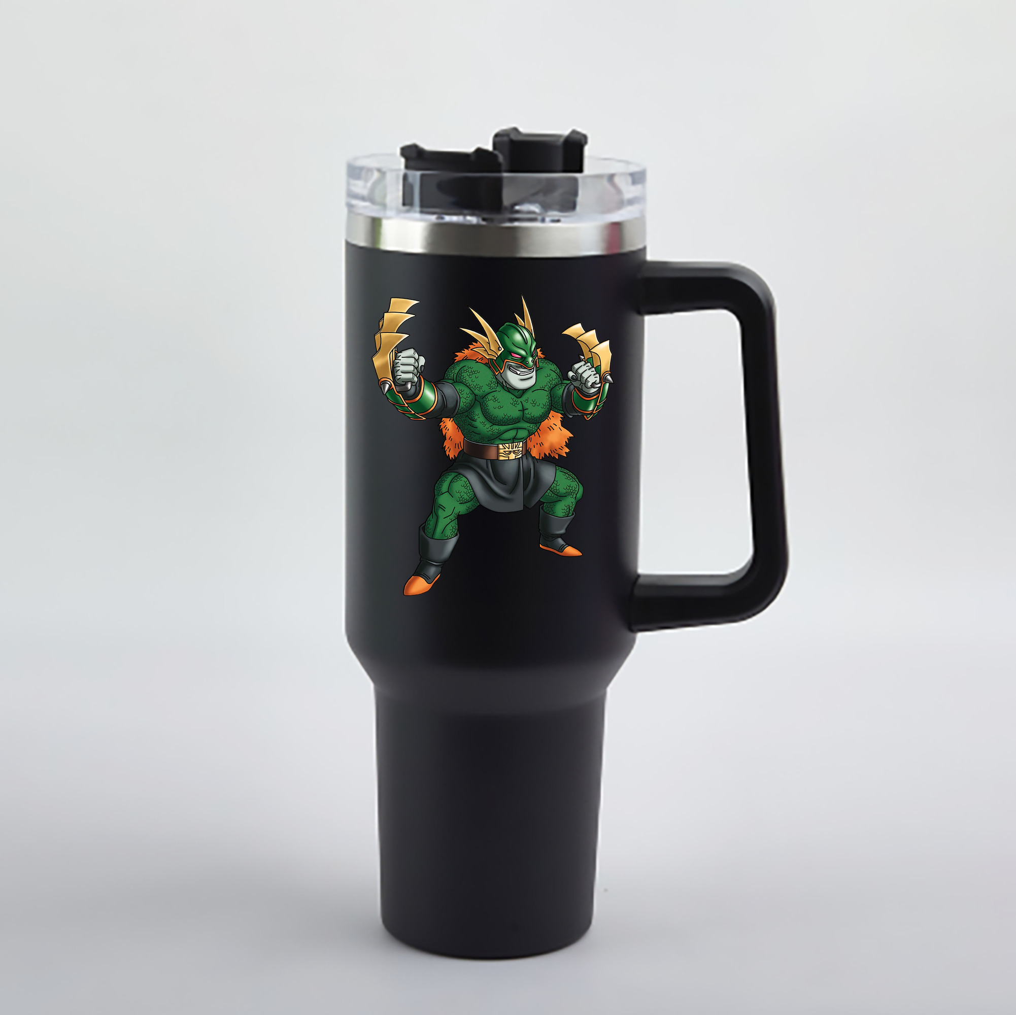 （画像用） ドラゴンクエスト Doragon Kuesuto Dragon Quest 1200mL車用タンブラー - クリスタルステッカー（プラスチックストロー付き）