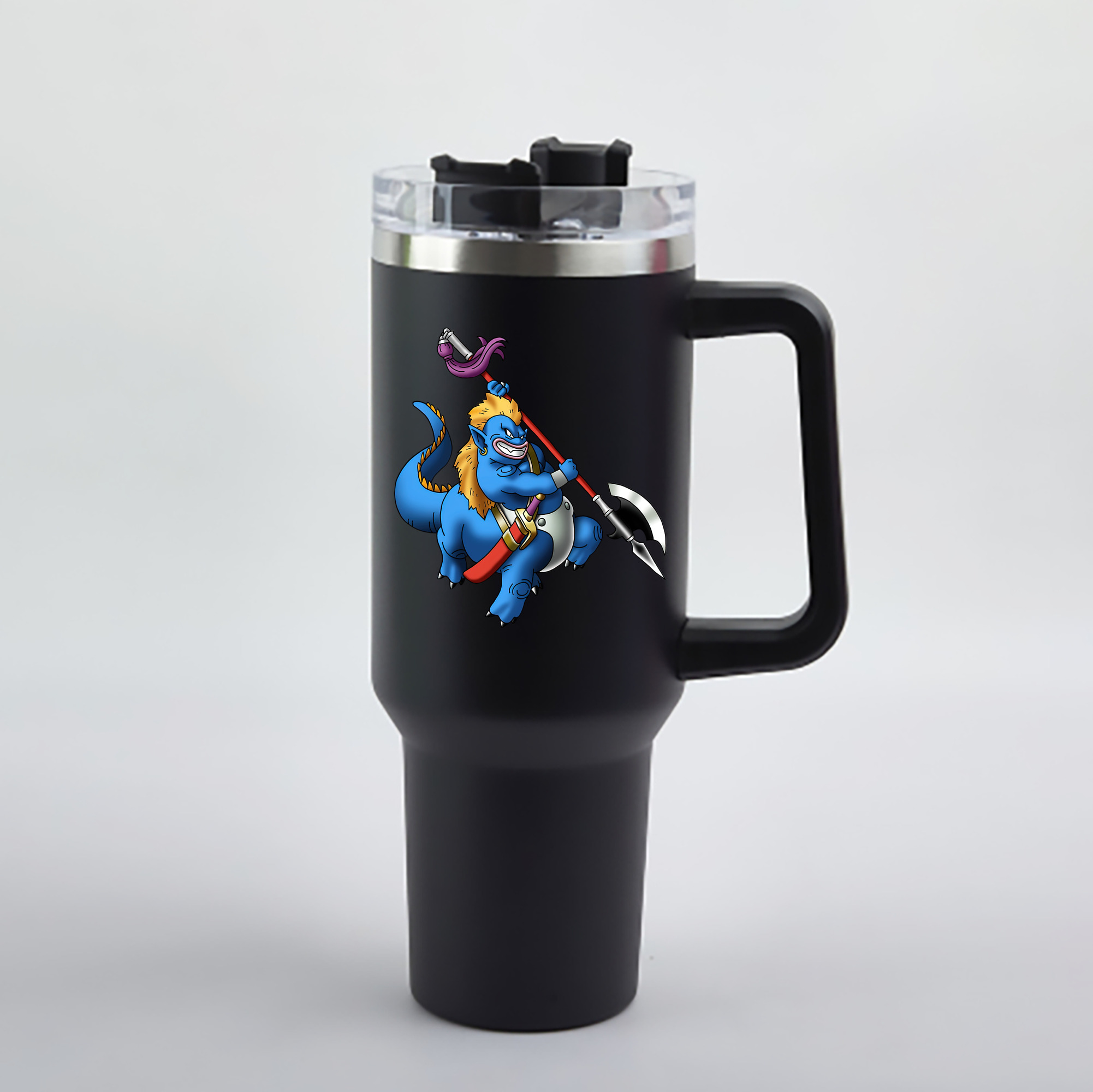 （画像用） ドラゴンクエスト Doragon Kuesuto Dragon Quest 1200mL車用タンブラー - クリスタルステッカー（プラスチックストロー付き）