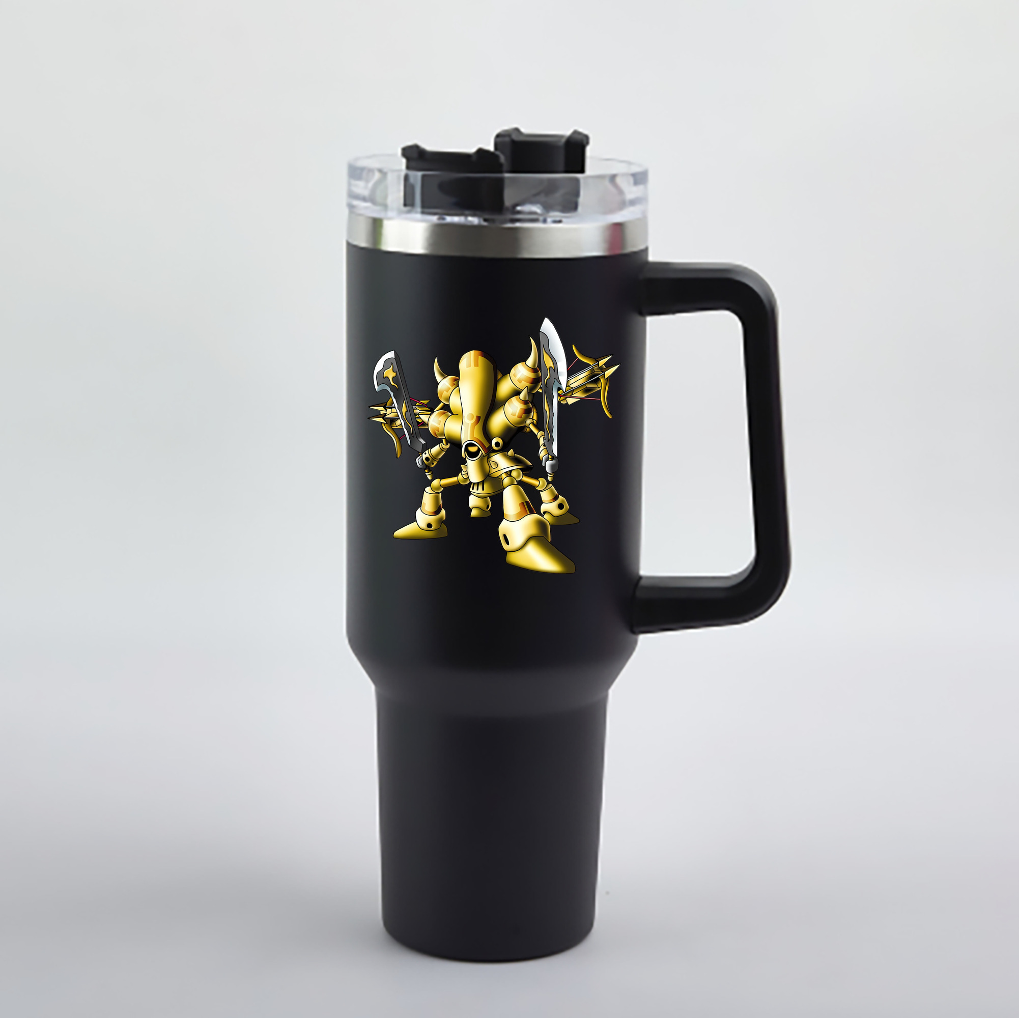 （画像用） ドラゴンクエスト Doragon Kuesuto Dragon Quest 1200mL車用タンブラー - クリスタルステッカー（プラスチックストロー付き）
