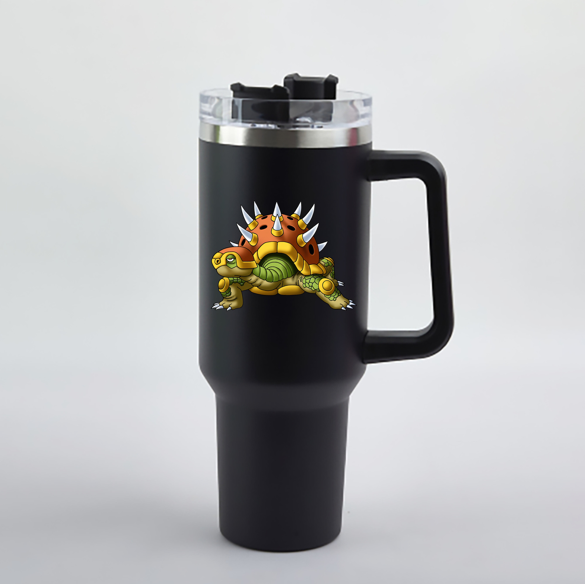 （画像用） ドラゴンクエスト Doragon Kuesuto Dragon Quest 1200mL車用タンブラー - クリスタルステッカー（プラスチックストロー付き）