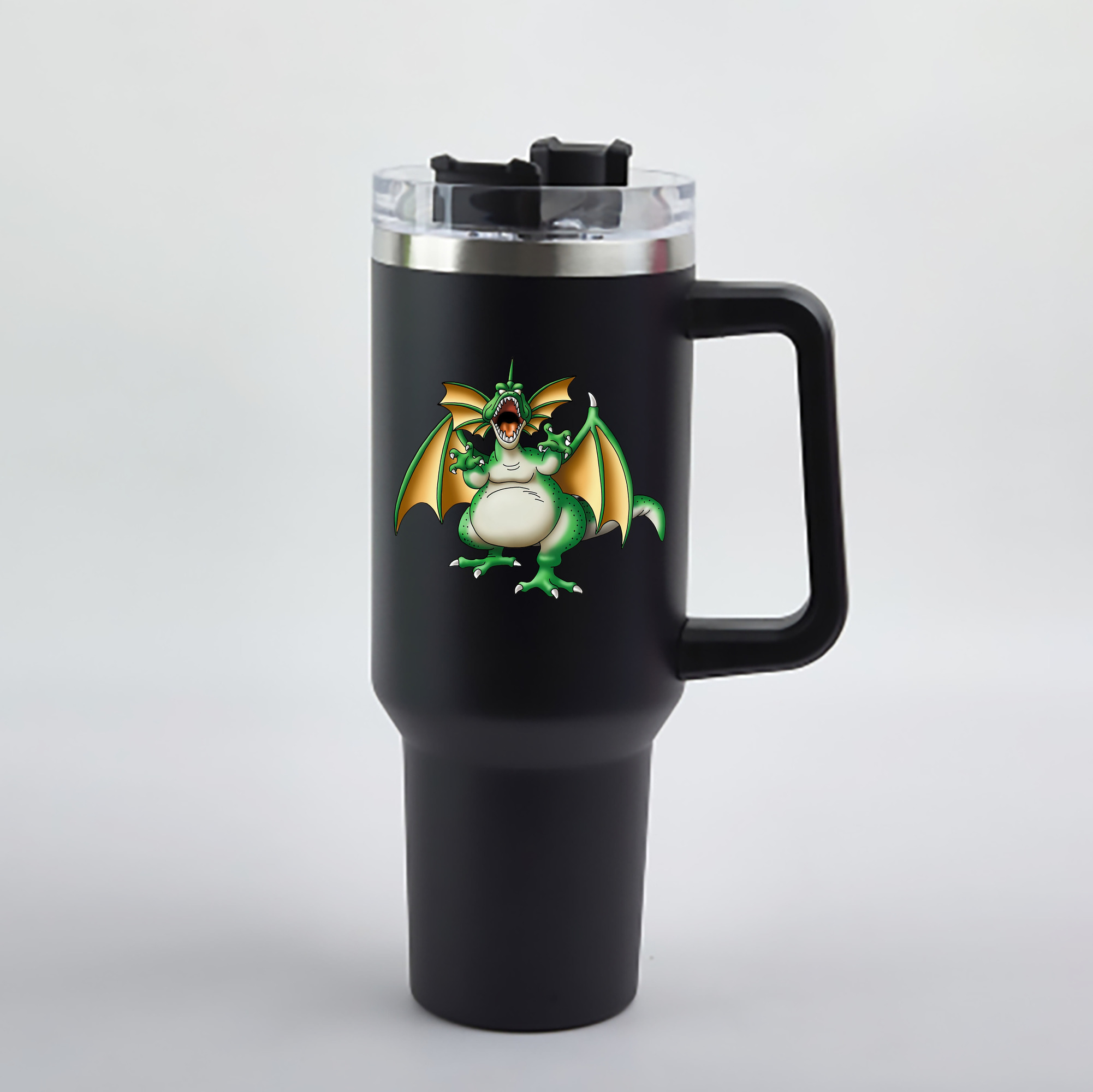 （画像用） ドラゴンクエスト Doragon Kuesuto Dragon Quest 1200mL車用タンブラー - クリスタルステッカー（プラスチックストロー付き）