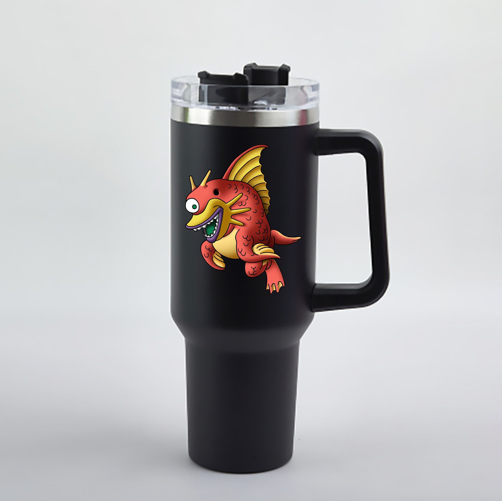 （画像用） ドラゴンクエスト Doragon Kuesuto Dragon Quest 1200mL車用タンブラー - クリスタルステッカー（プラスチックストロー付き）