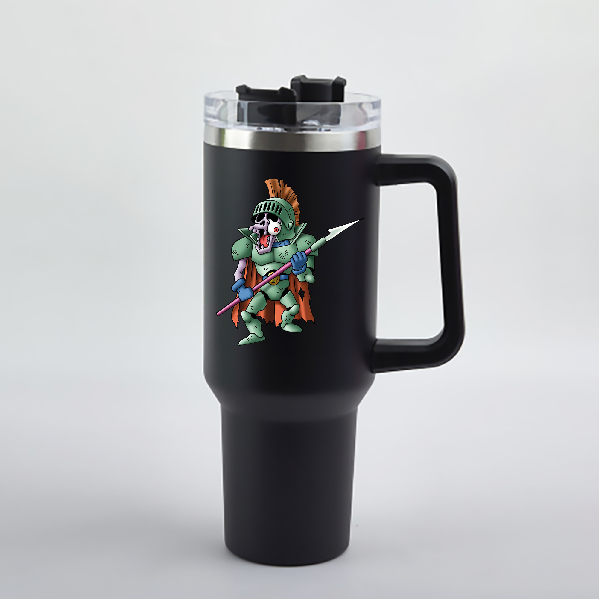 （画像用） ドラゴンクエスト Doragon Kuesuto Dragon Quest 1200mL車用タンブラー - クリスタルステッカー（プラスチックストロー付き）