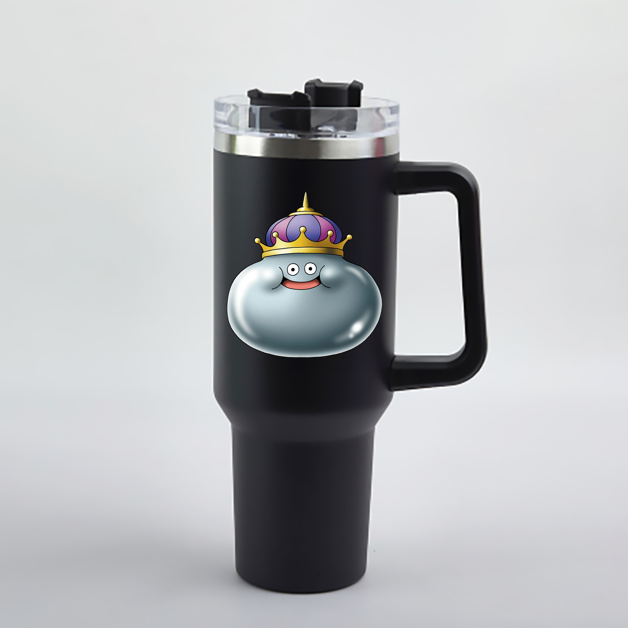 （画像用） ドラゴンクエスト Doragon Kuesuto Dragon Quest 1200mL車用タンブラー - クリスタルステッカー（プラスチックストロー付き）