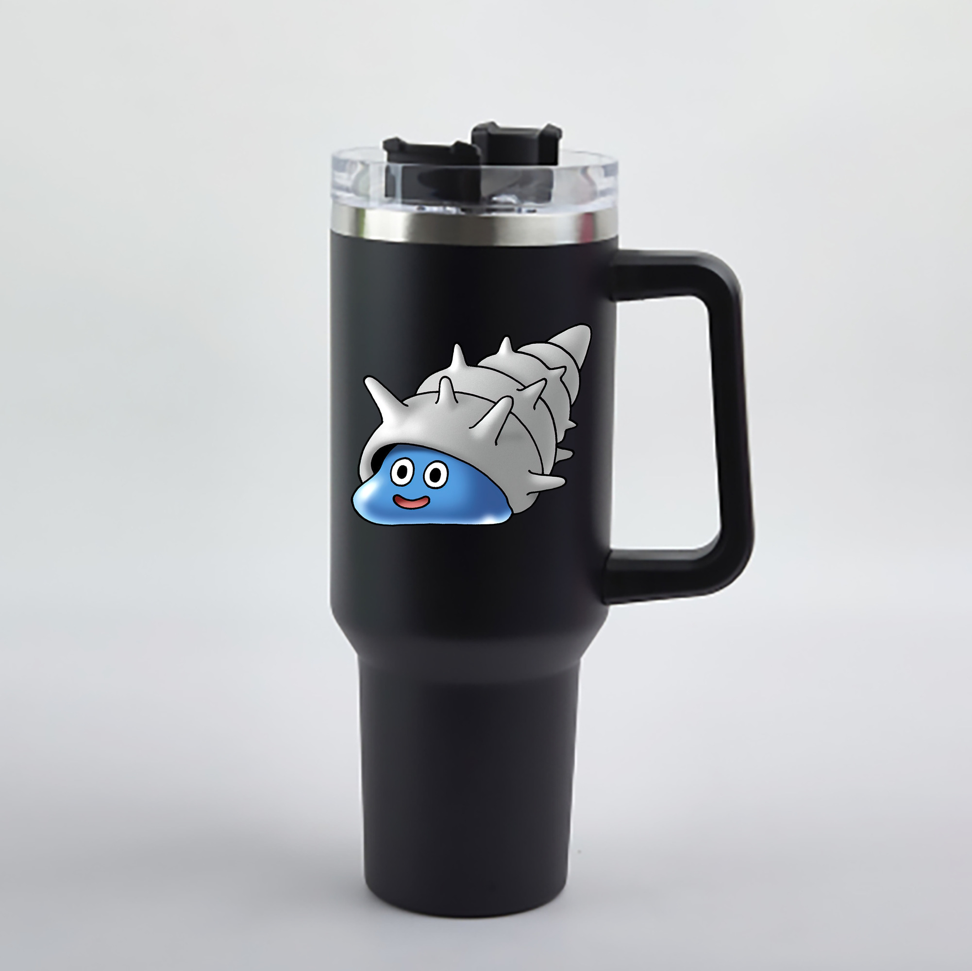 （画像用） ドラゴンクエスト Doragon Kuesuto Dragon Quest 1200mL車用タンブラー - クリスタルステッカー（プラスチックストロー付き）