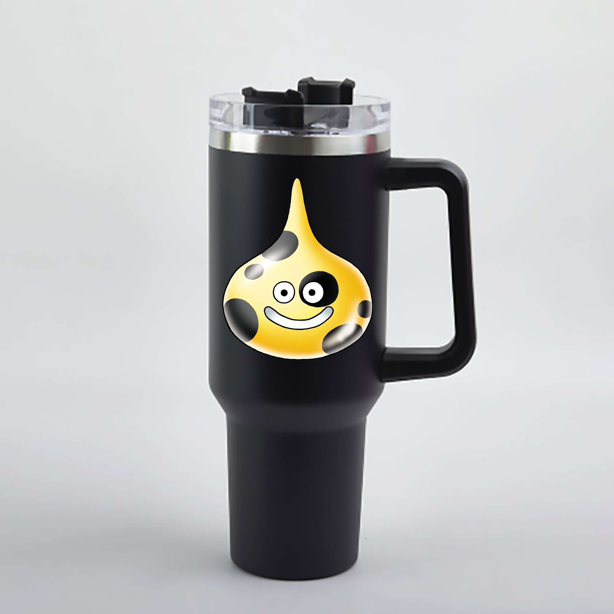 （画像用） ドラゴンクエスト Doragon Kuesuto Dragon Quest 1200mL車用タンブラー - クリスタルステッカー（プラスチックストロー付き）