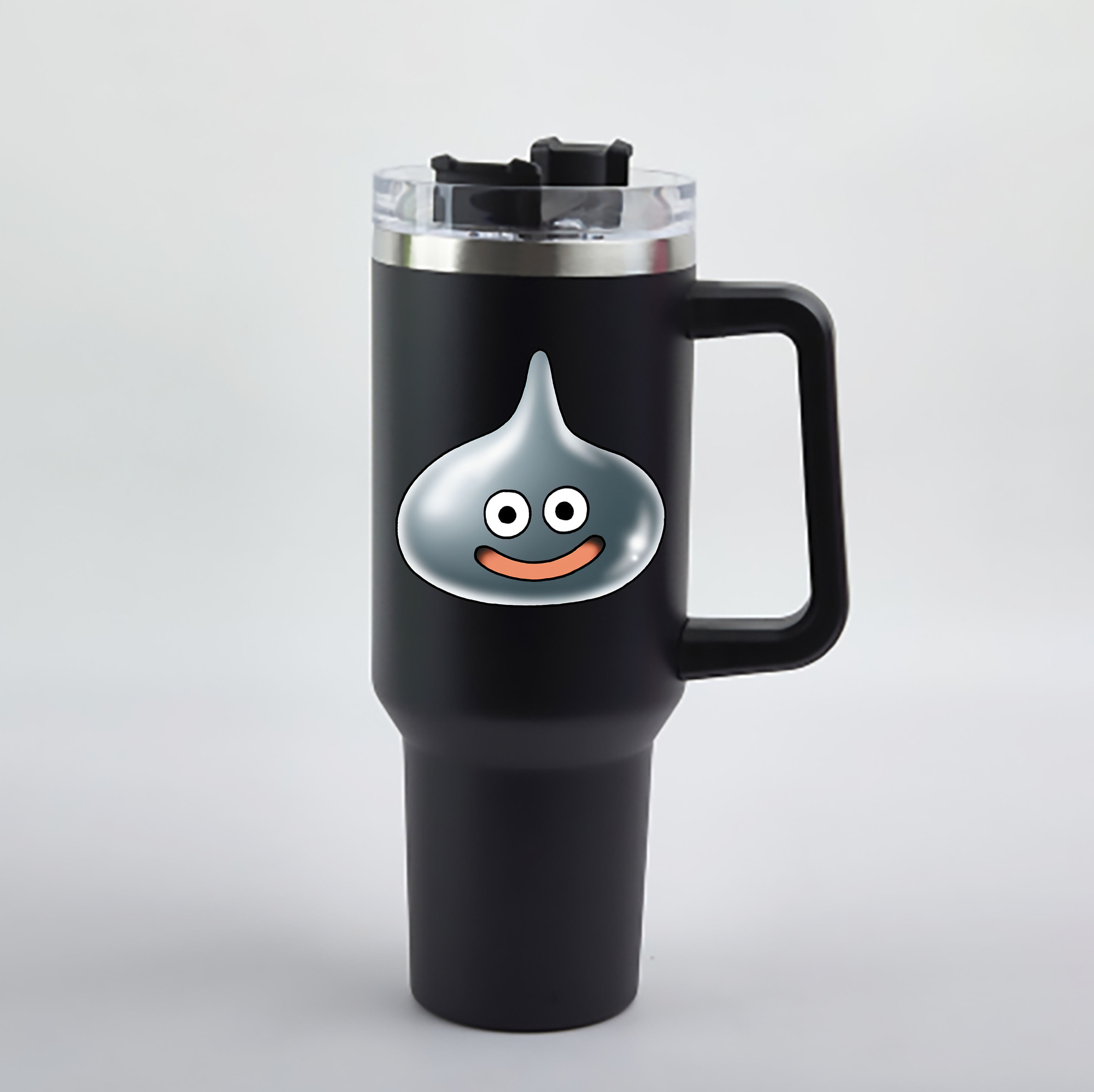 （画像用） ドラゴンクエスト Doragon Kuesuto Dragon Quest 1200mL車用タンブラー - クリスタルステッカー（プラスチックストロー付き）