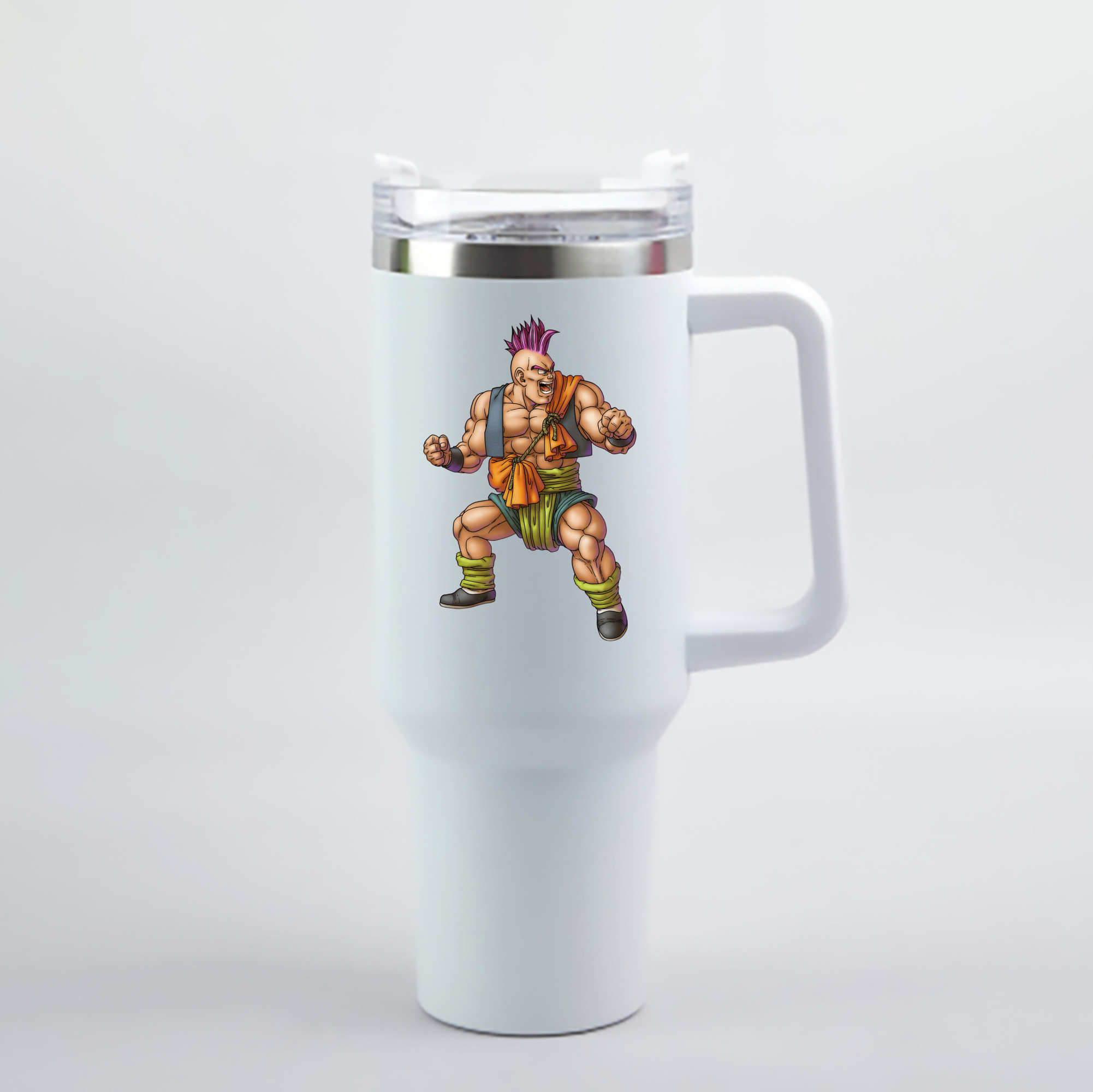 （画像用） ドラゴンクエスト Doragon Kuesuto Dragon Quest 1200mL車用タンブラー - クリスタルステッカー（プラスチックストロー付き）