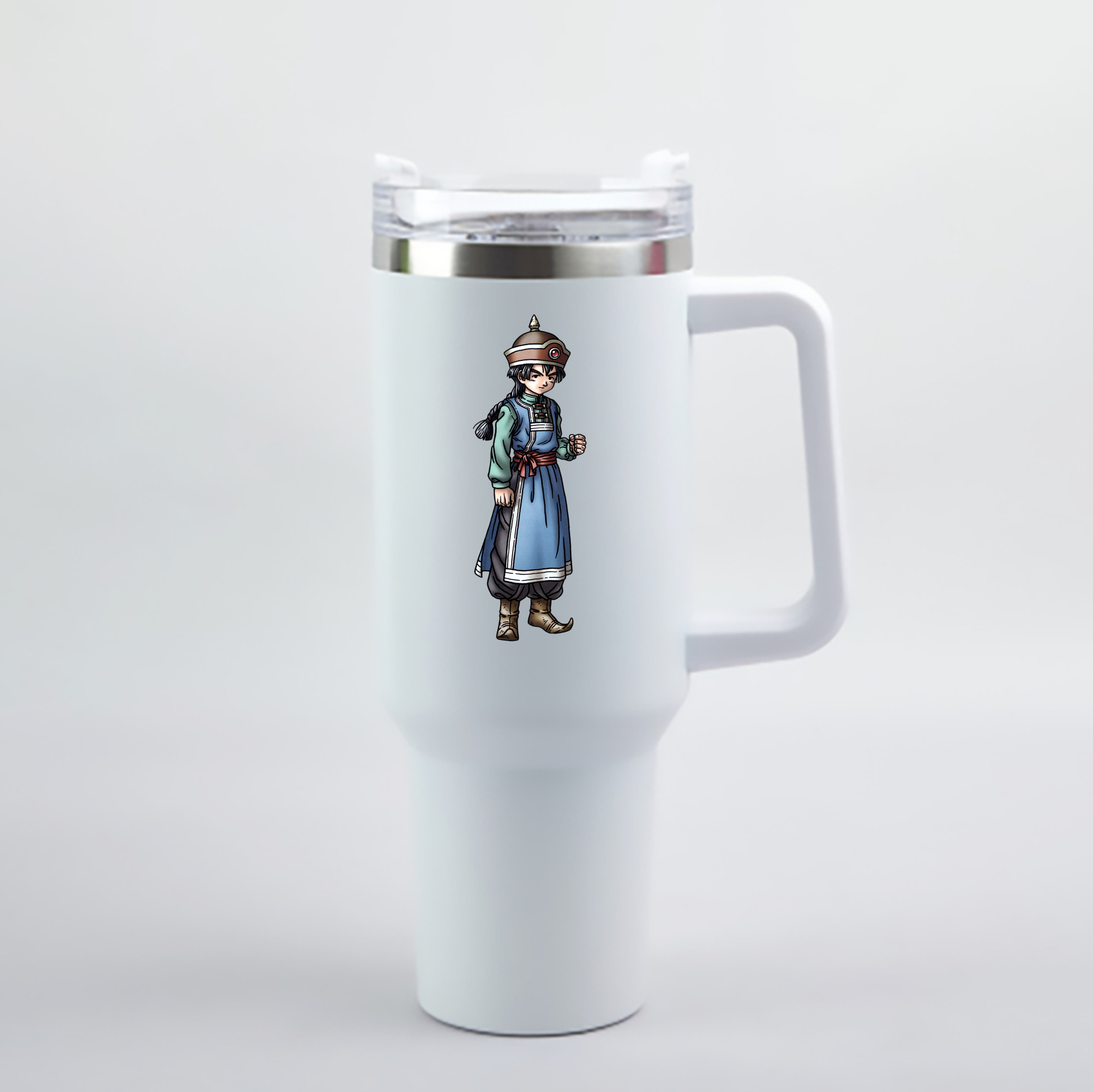 （画像用） ドラゴンクエスト Doragon Kuesuto Dragon Quest 1200mL車用タンブラー - クリスタルステッカー（プラスチックストロー付き）