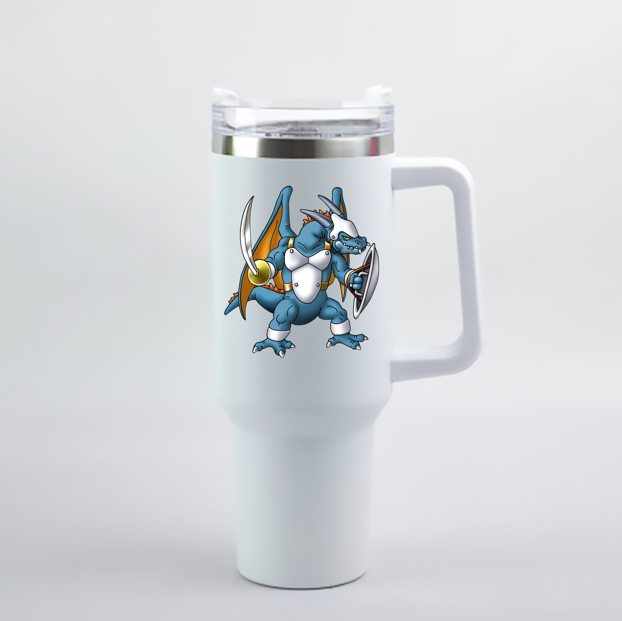 （画像用） ドラゴンクエスト Doragon Kuesuto Dragon Quest 1200mL車用タンブラー - クリスタルステッカー（プラスチックストロー付き）
