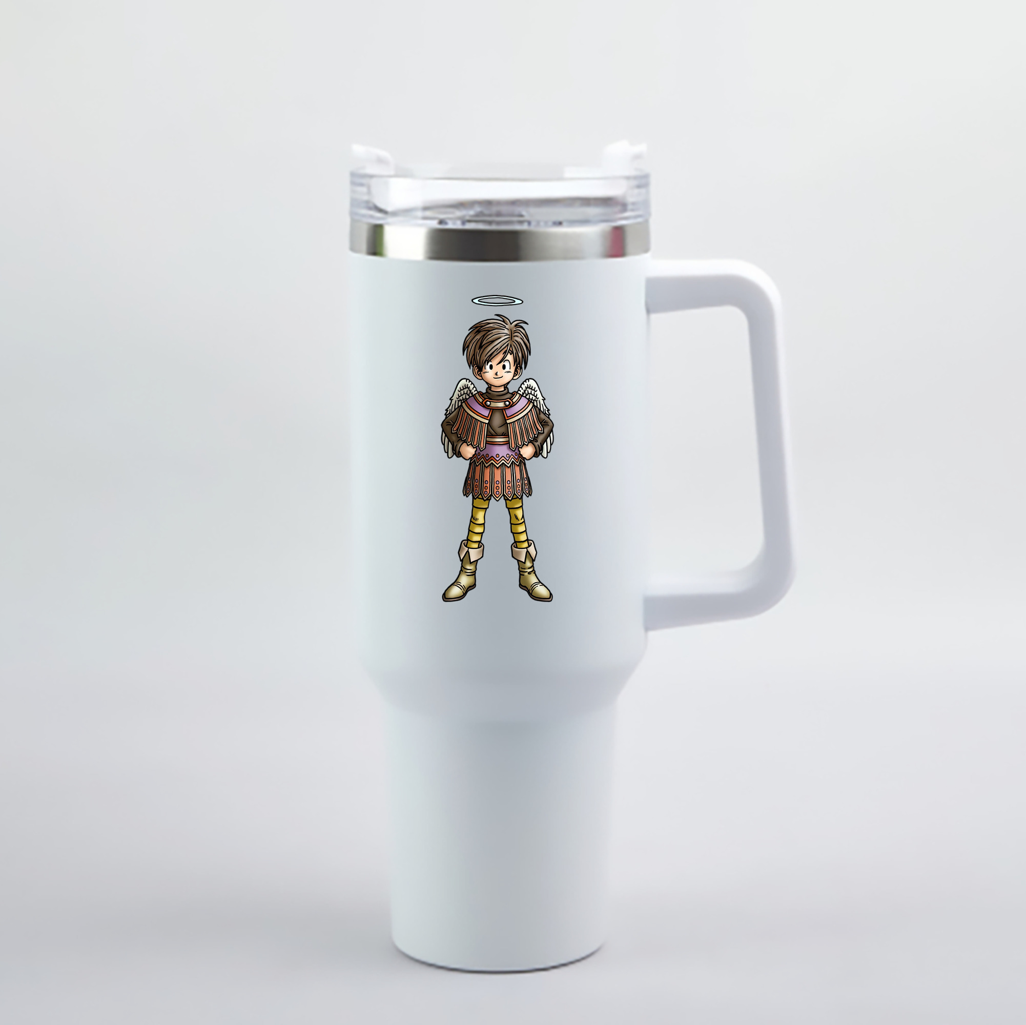 （画像用） ドラゴンクエスト Doragon Kuesuto Dragon Quest 1200mL車用タンブラー - クリスタルステッカー（プラスチックストロー付き）