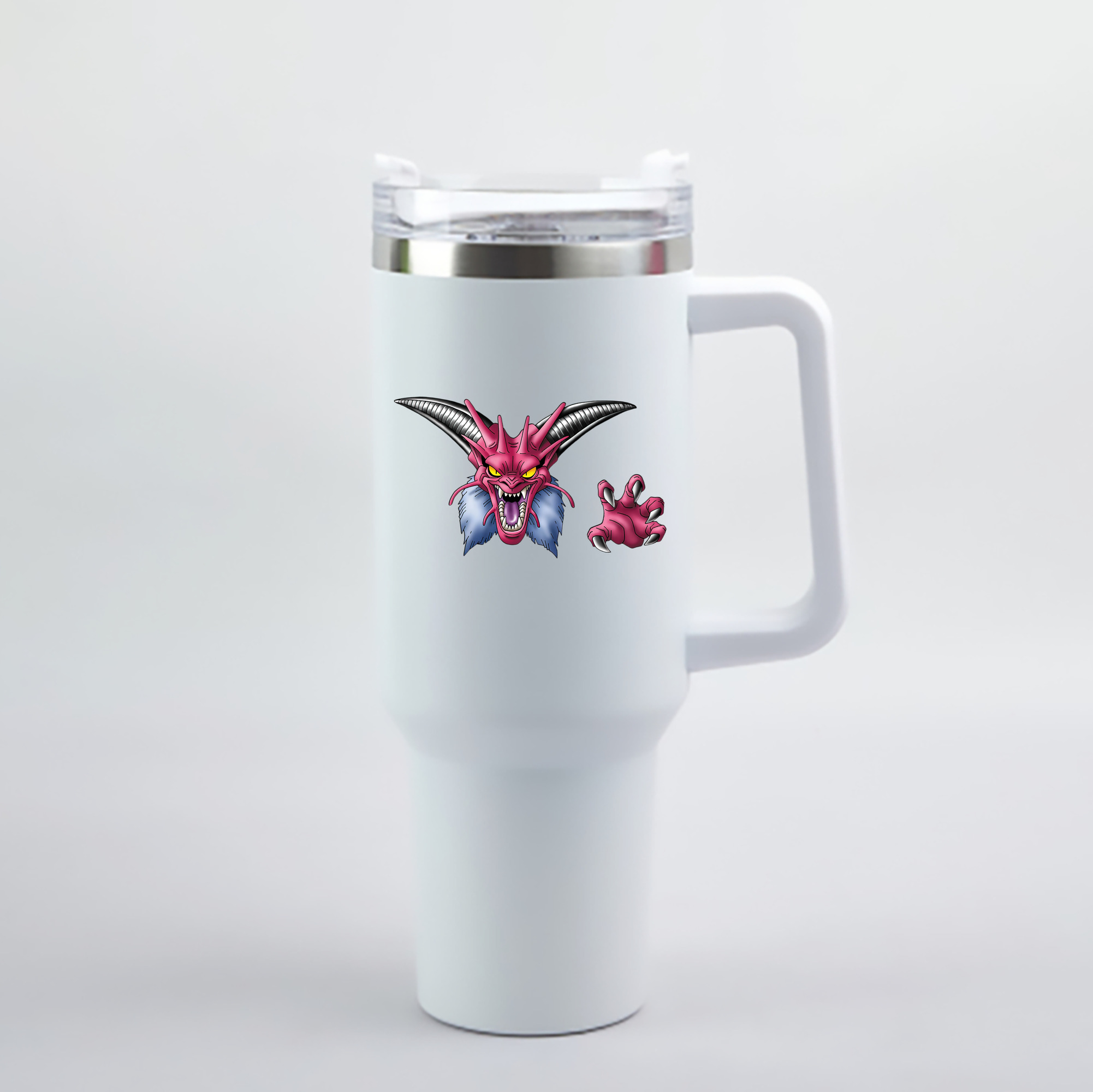 （画像用） ドラゴンクエスト Doragon Kuesuto Dragon Quest 1200mL車用タンブラー - クリスタルステッカー（プラスチックストロー付き）