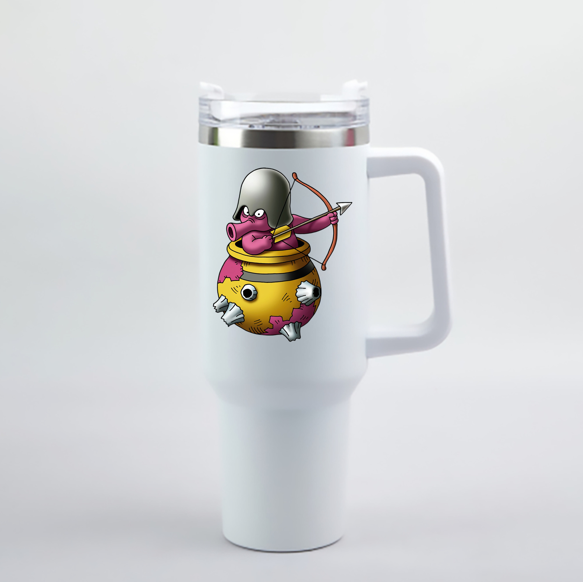 （画像用） ドラゴンクエスト Doragon Kuesuto Dragon Quest 1200mL車用タンブラー - クリスタルステッカー（プラスチックストロー付き）