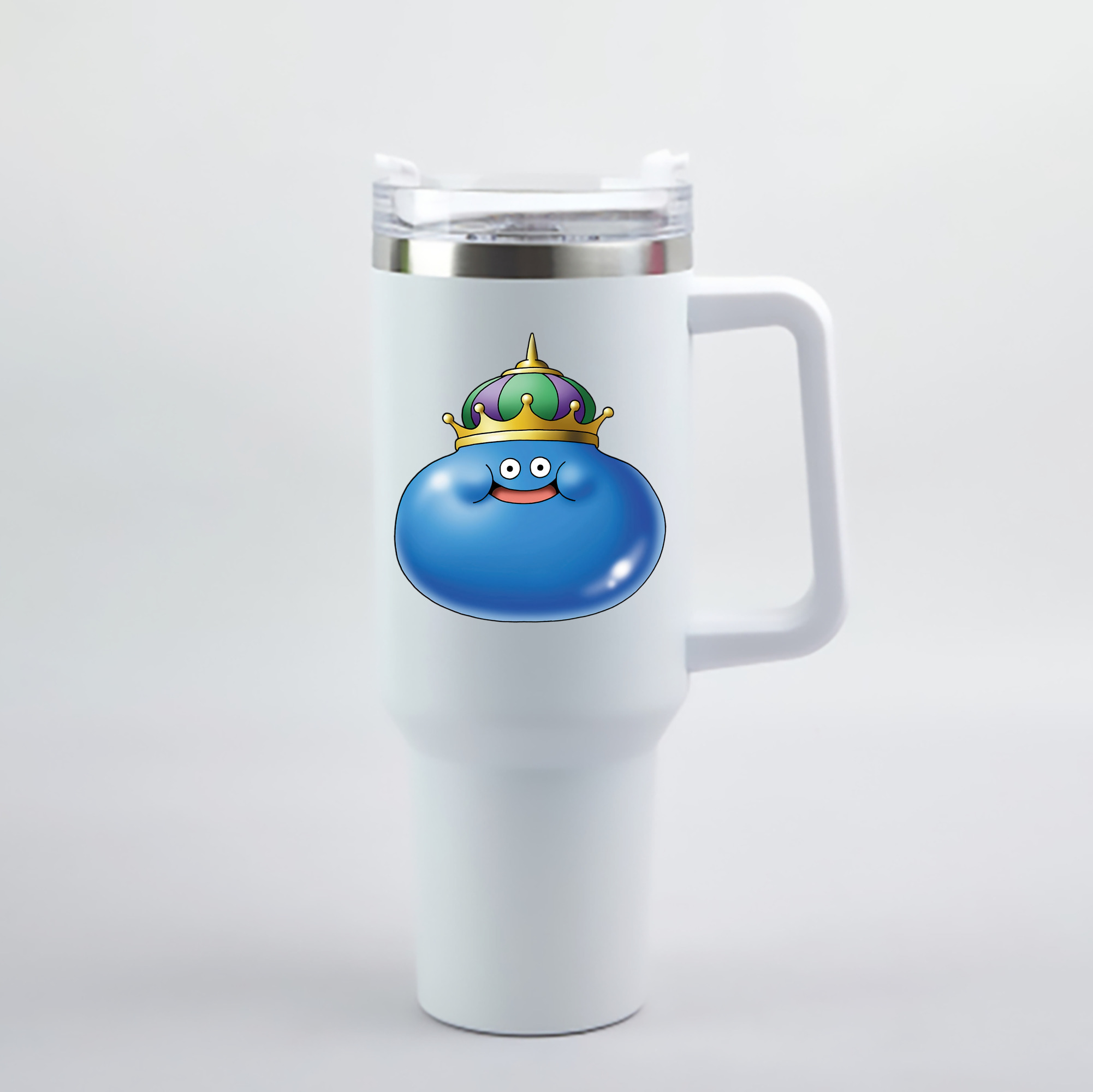 （画像用） ドラゴンクエスト Doragon Kuesuto Dragon Quest 1200mL車用タンブラー - クリスタルステッカー（プラスチックストロー付き）