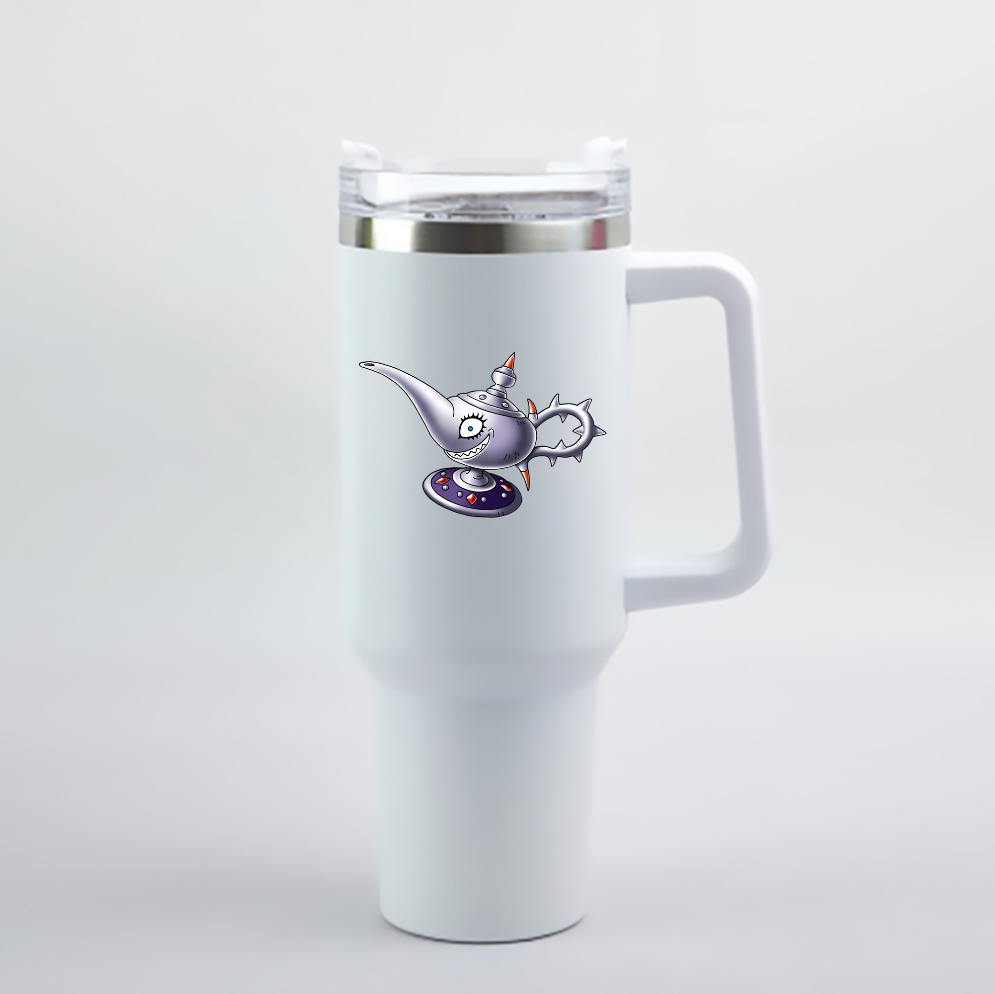 （画像用） ドラゴンクエスト Doragon Kuesuto Dragon Quest 1200mL車用タンブラー - クリスタルステッカー（プラスチックストロー付き）