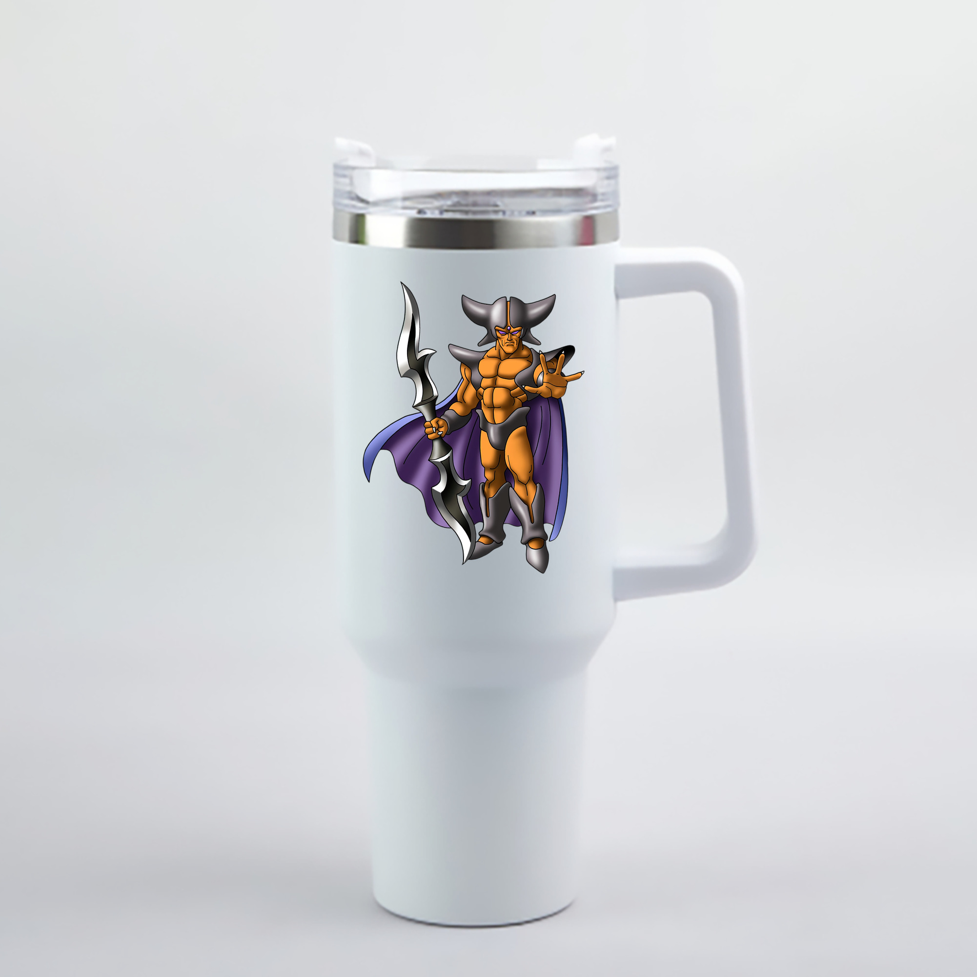 （画像用） ドラゴンクエスト Doragon Kuesuto Dragon Quest 1200mL車用タンブラー - クリスタルステッカー（プラスチックストロー付き）