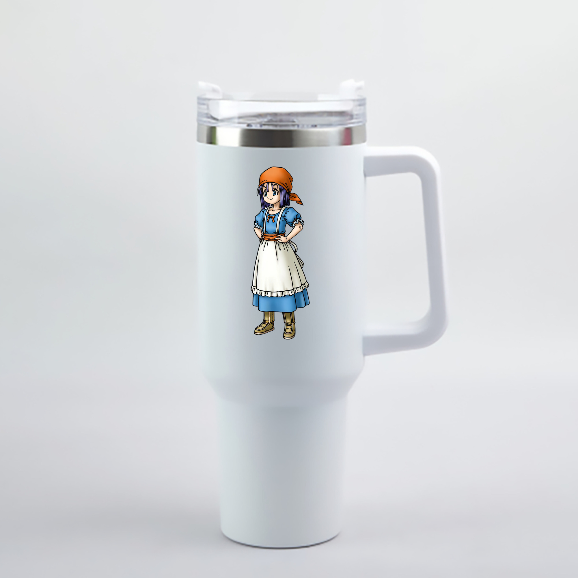 （画像用） ドラゴンクエスト Doragon Kuesuto Dragon Quest 1200mL車用タンブラー - クリスタルステッカー（プラスチックストロー付き）