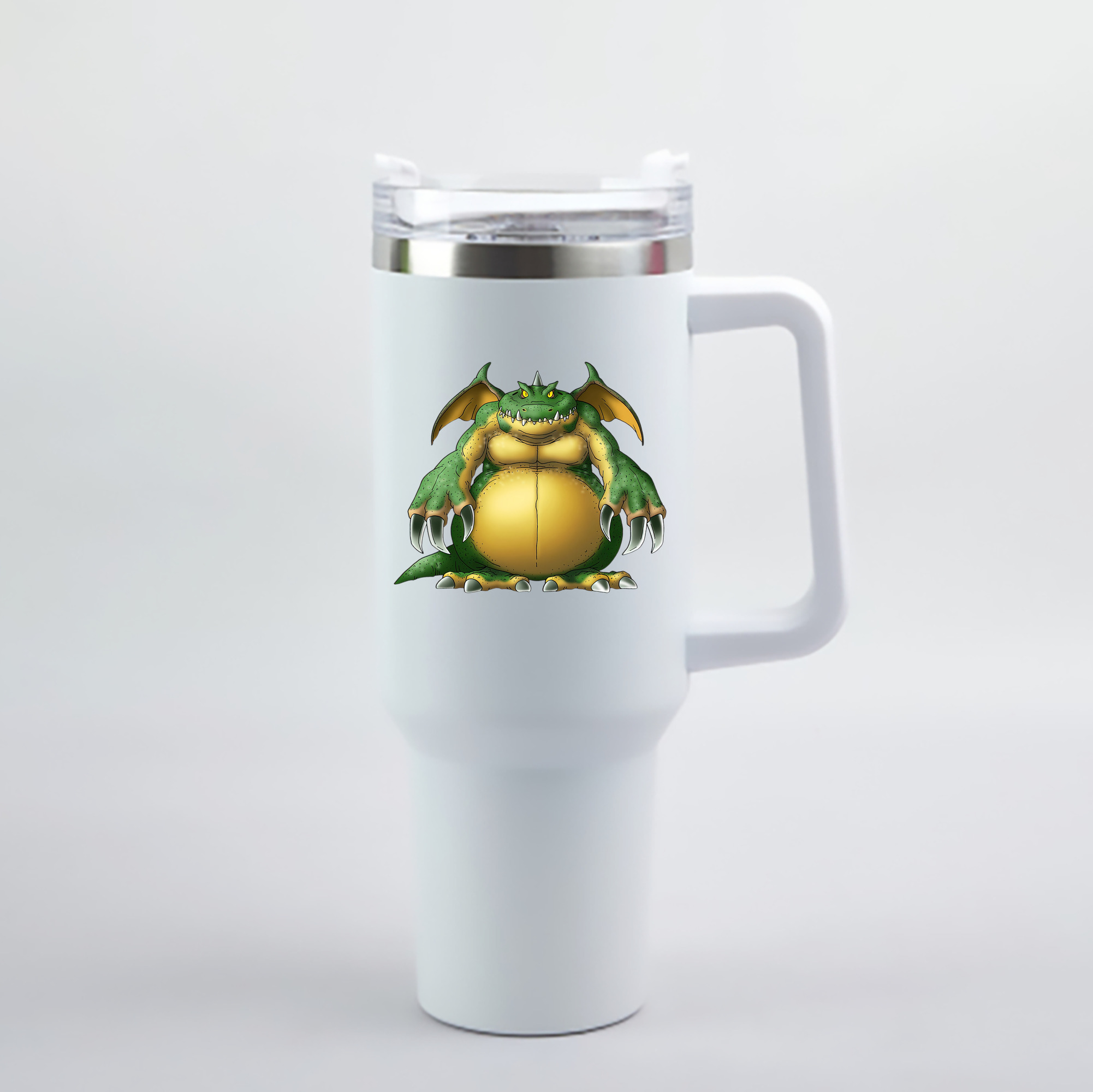 （画像用） ドラゴンクエスト Doragon Kuesuto Dragon Quest 1200mL車用タンブラー - クリスタルステッカー（プラスチックストロー付き）